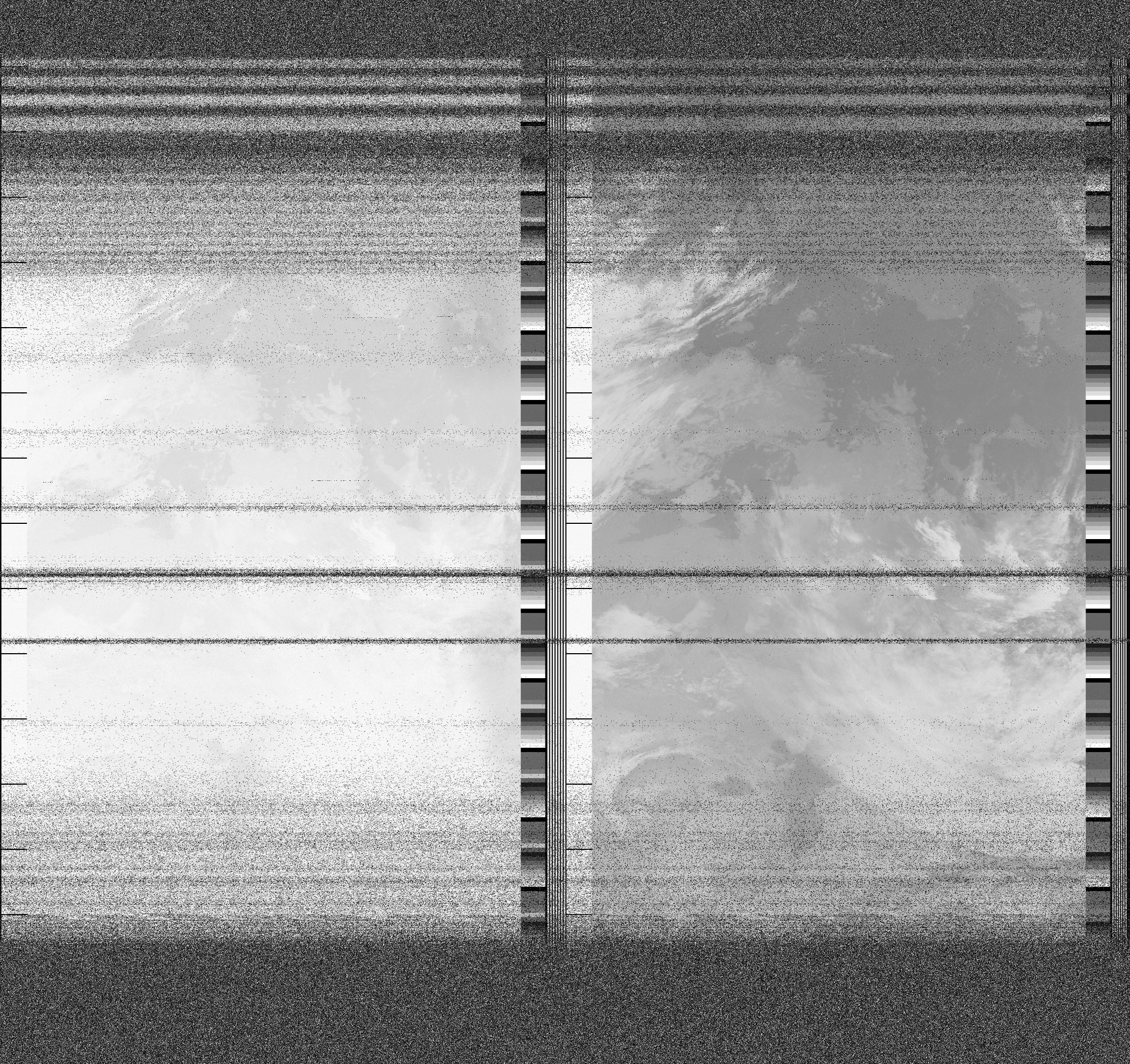 Pristine output with telemetry data withut cropping. Pristine images are
unenhanced, but normalised to produce images which represent,
as best as the software is able to, the original digital data. No attempt is made to temperature
normalise IR images. Disables gamma, sharpening, rotation, and other enhancements.