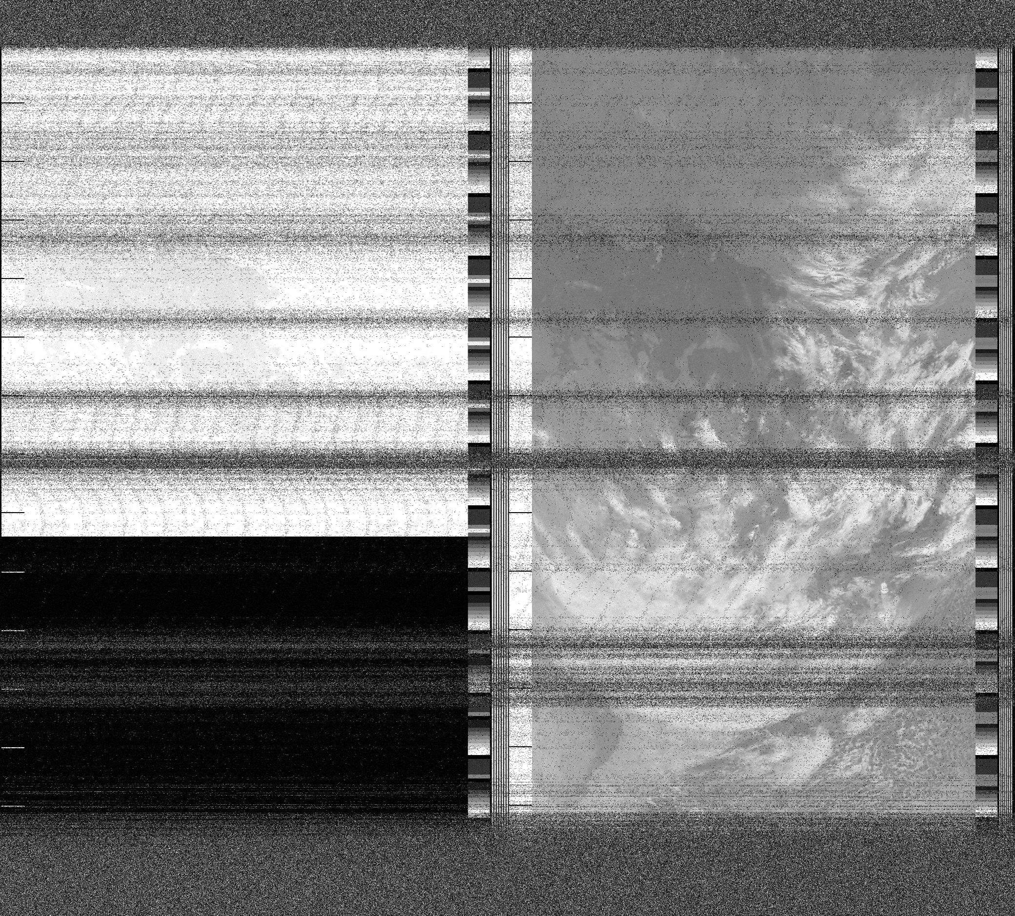 Pristine output with telemetry data withut cropping. Pristine images are
unenhanced, but normalised to produce images which represent,
as best as the software is able to, the original digital data. No attempt is made to temperature
normalise IR images. Disables gamma, sharpening, rotation, and other enhancements.