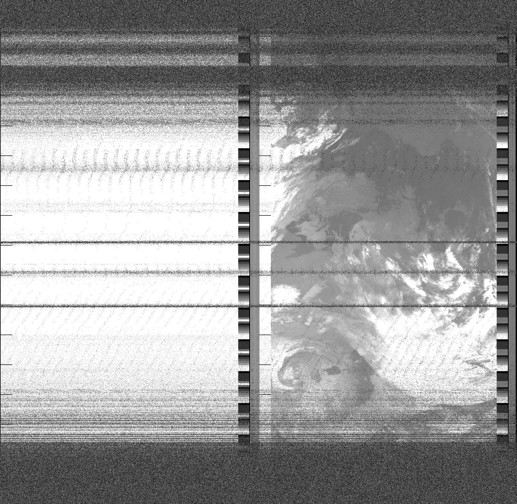 Pristine output with telemetry data withut cropping. Pristine images are
unenhanced, but normalised to produce images which represent,
as best as the software is able to, the original digital data. No attempt is made to temperature
normalise IR images. Disables gamma, sharpening, rotation, and other enhancements.