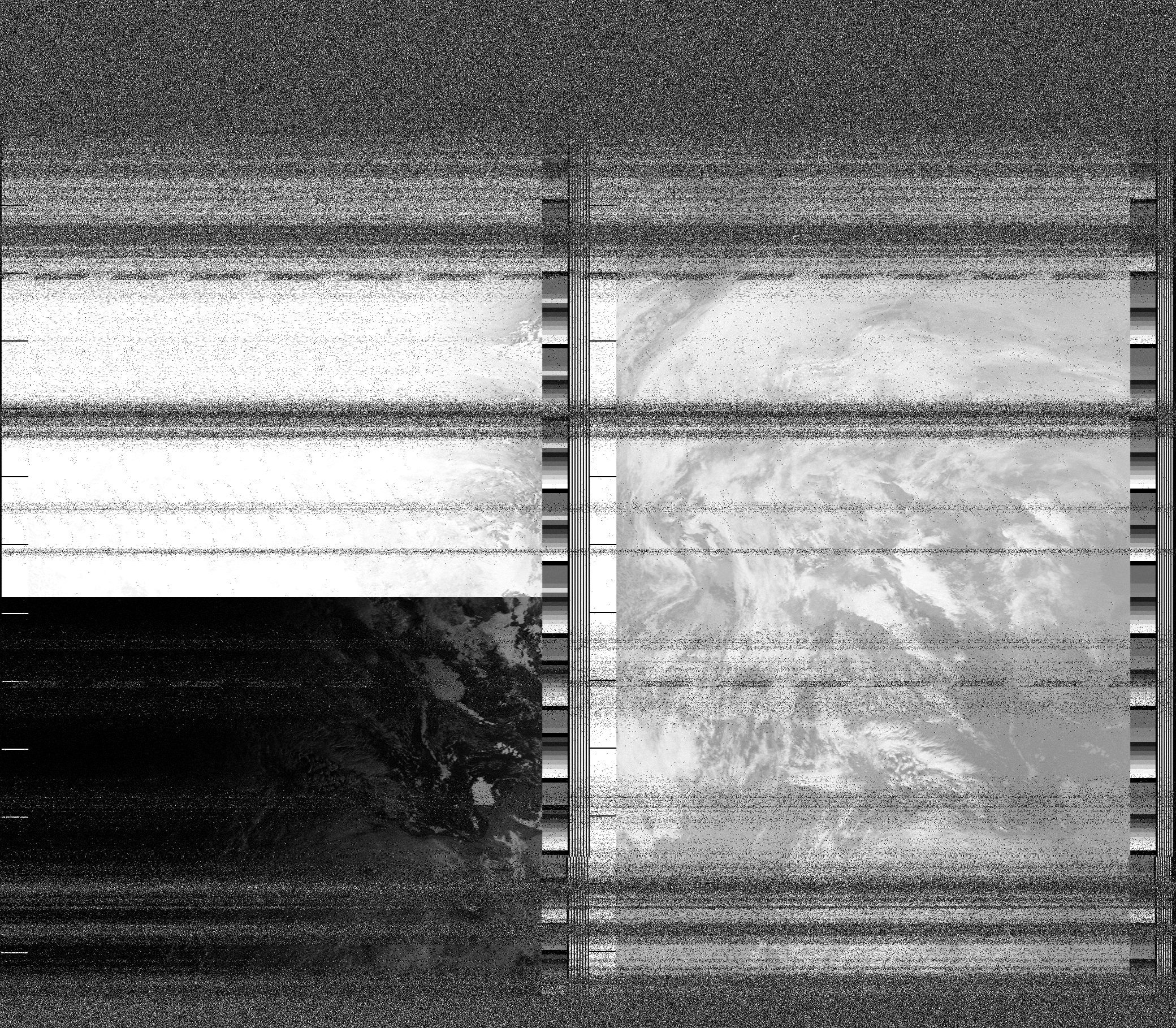 Pristine output with telemetry data withut cropping. Pristine images are
unenhanced, but normalised to produce images which represent,
as best as the software is able to, the original digital data. No attempt is made to temperature
normalise IR images. Disables gamma, sharpening, rotation, and other enhancements.