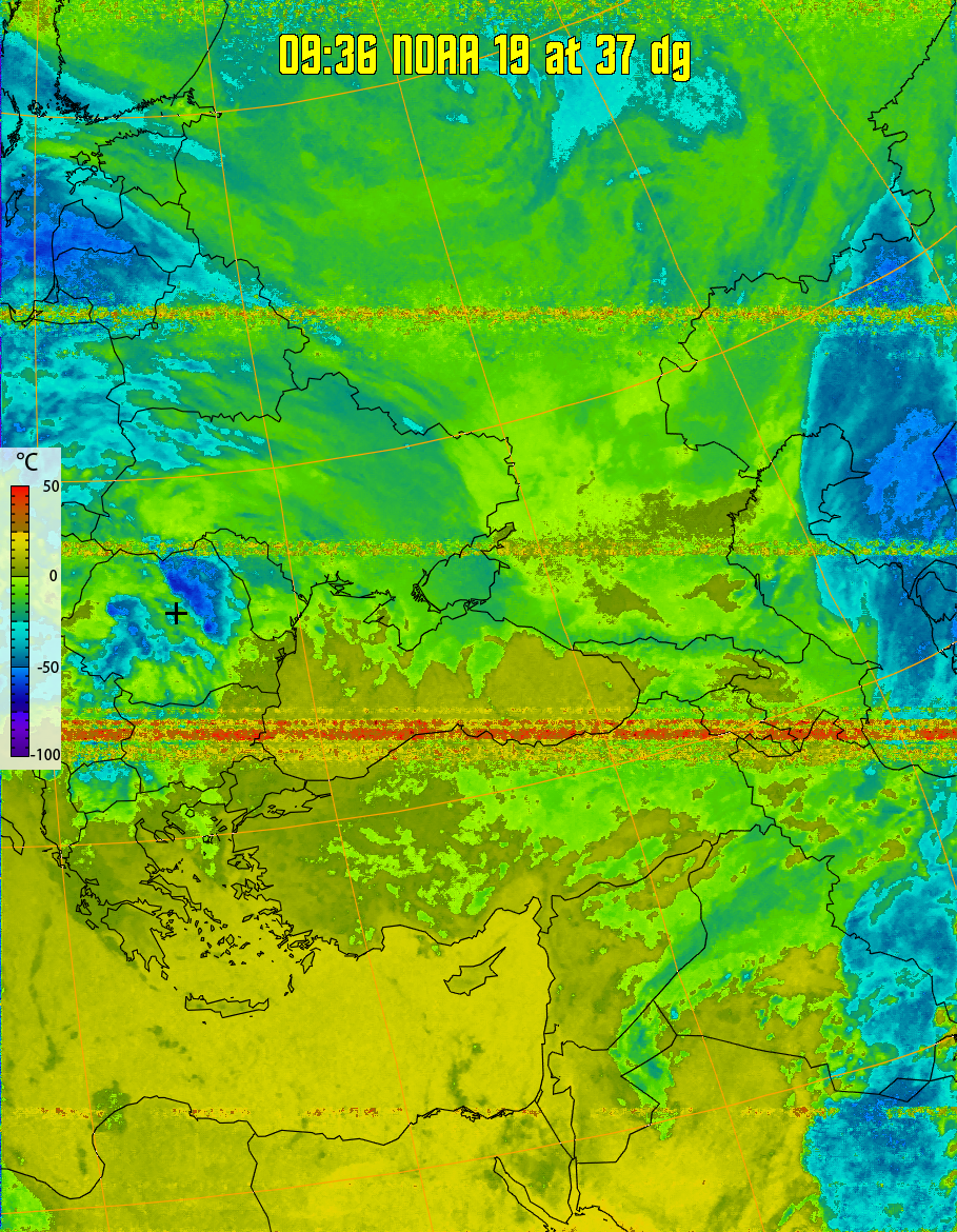 therm:
Produces a false colour image from NOAA APT images based on temperature.
Provides a good way of visualising cloud temperatures.