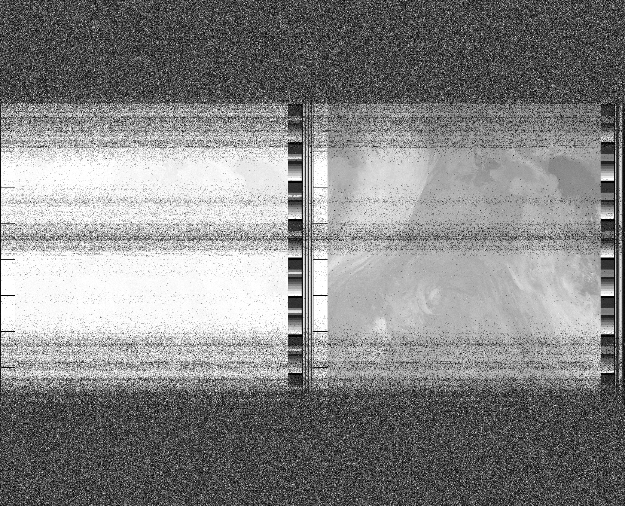 Pristine output with telemetry data withut cropping. Pristine images are
unenhanced, but normalised to produce images which represent,
as best as the software is able to, the original digital data. No attempt is made to temperature
normalise IR images. Disables gamma, sharpening, rotation, and other enhancements.