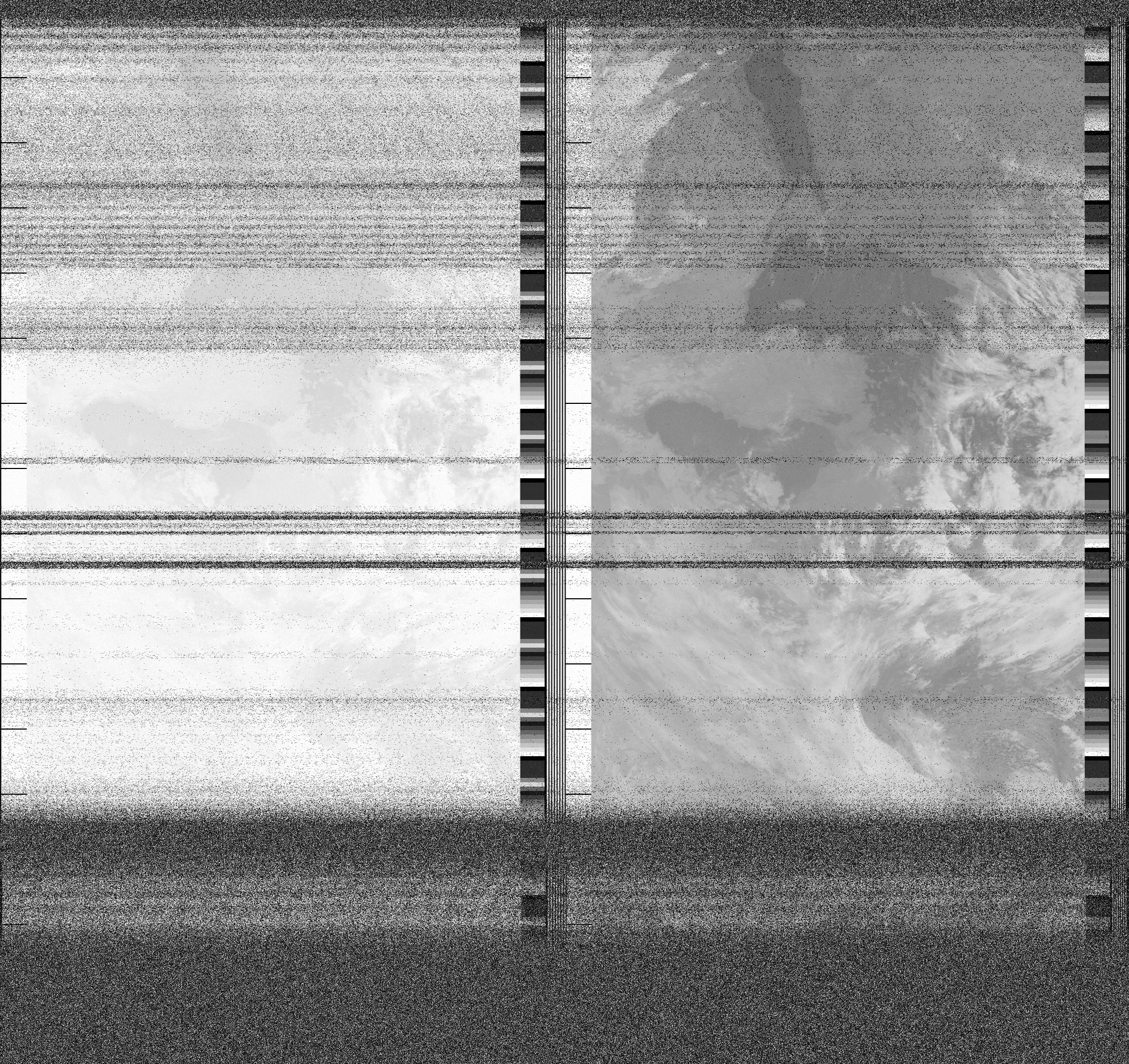 Pristine output with telemetry data withut cropping. Pristine images are
unenhanced, but normalised to produce images which represent,
as best as the software is able to, the original digital data. No attempt is made to temperature
normalise IR images. Disables gamma, sharpening, rotation, and other enhancements.