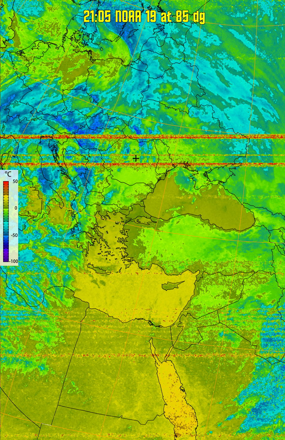 therm:
Produces a false colour image from NOAA APT images based on temperature.
Provides a good way of visualising cloud temperatures.