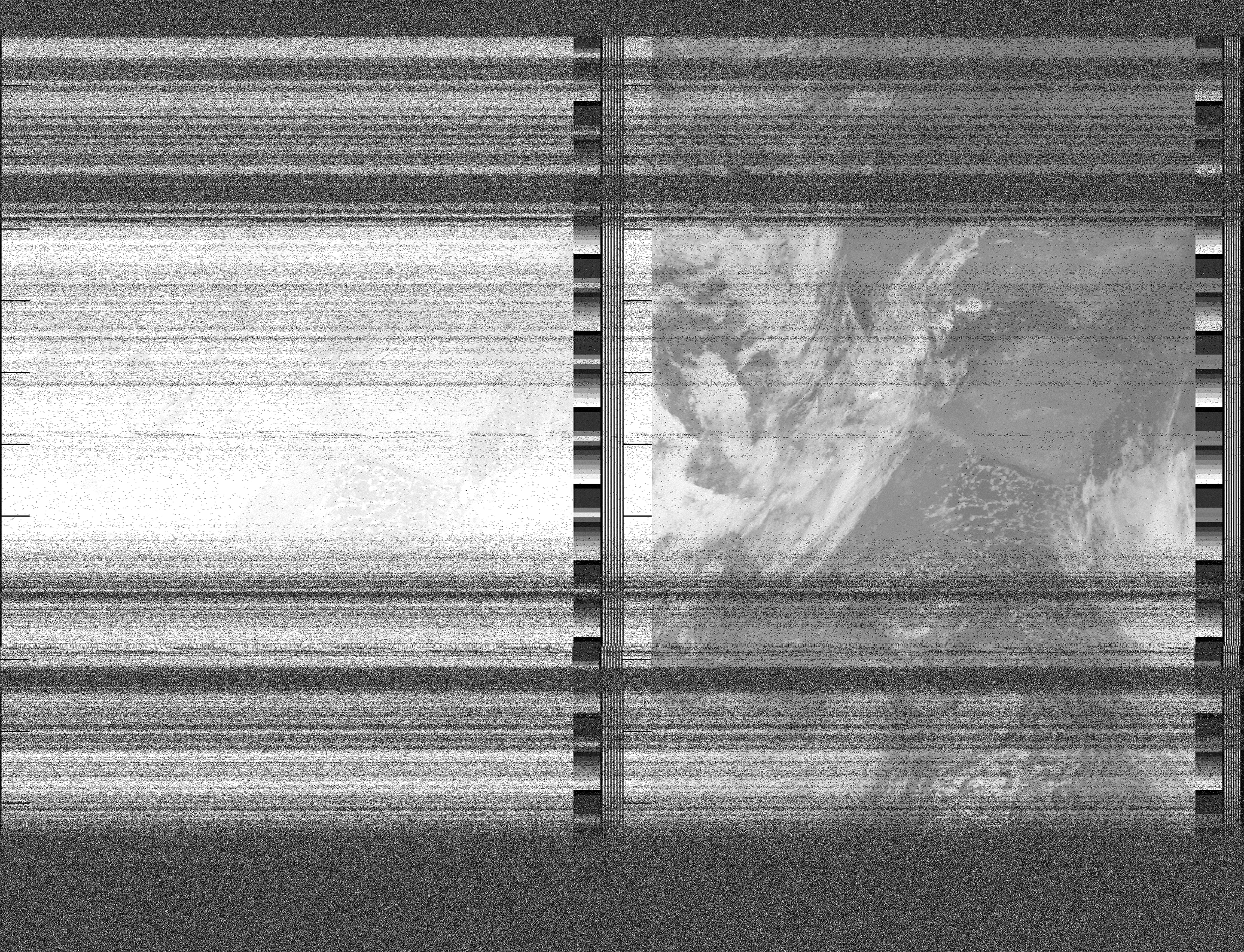 Pristine output with telemetry data withut cropping. Pristine images are
unenhanced, but normalised to produce images which represent,
as best as the software is able to, the original digital data. No attempt is made to temperature
normalise IR images. Disables gamma, sharpening, rotation, and other enhancements.