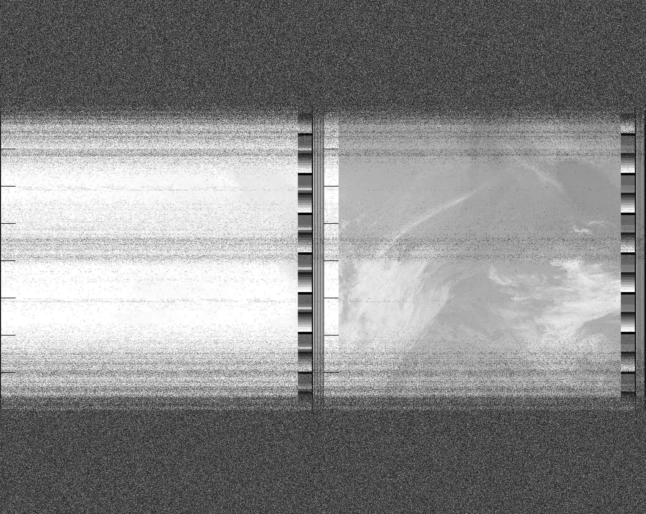 Pristine output with telemetry data withut cropping. Pristine images are
unenhanced, but normalised to produce images which represent,
as best as the software is able to, the original digital data. No attempt is made to temperature
normalise IR images. Disables gamma, sharpening, rotation, and other enhancements.