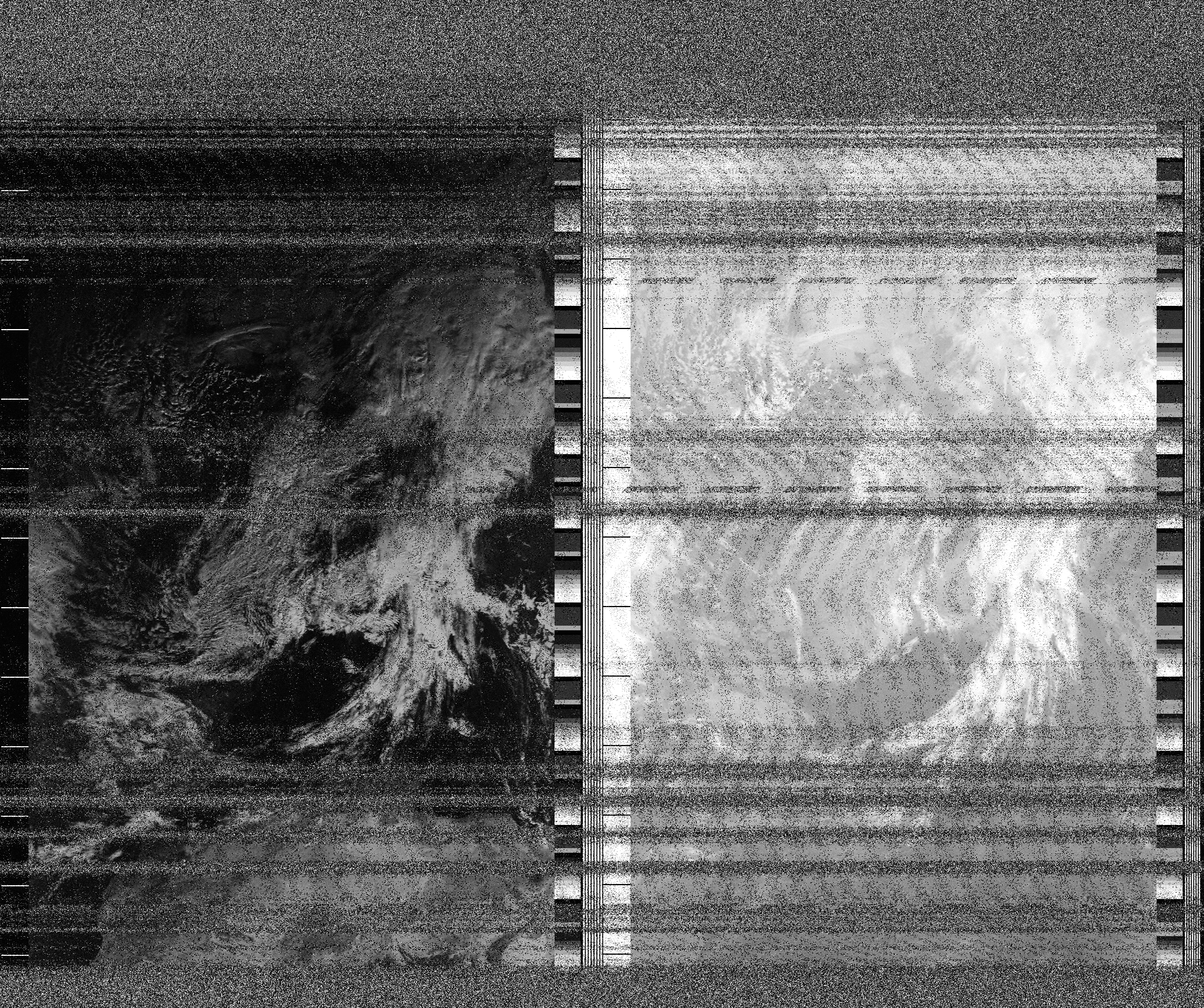 Pristine output with telemetry data withut cropping. Pristine images are
unenhanced, but normalised to produce images which represent,
as best as the software is able to, the original digital data. No attempt is made to temperature
normalise IR images. Disables gamma, sharpening, rotation, and other enhancements.