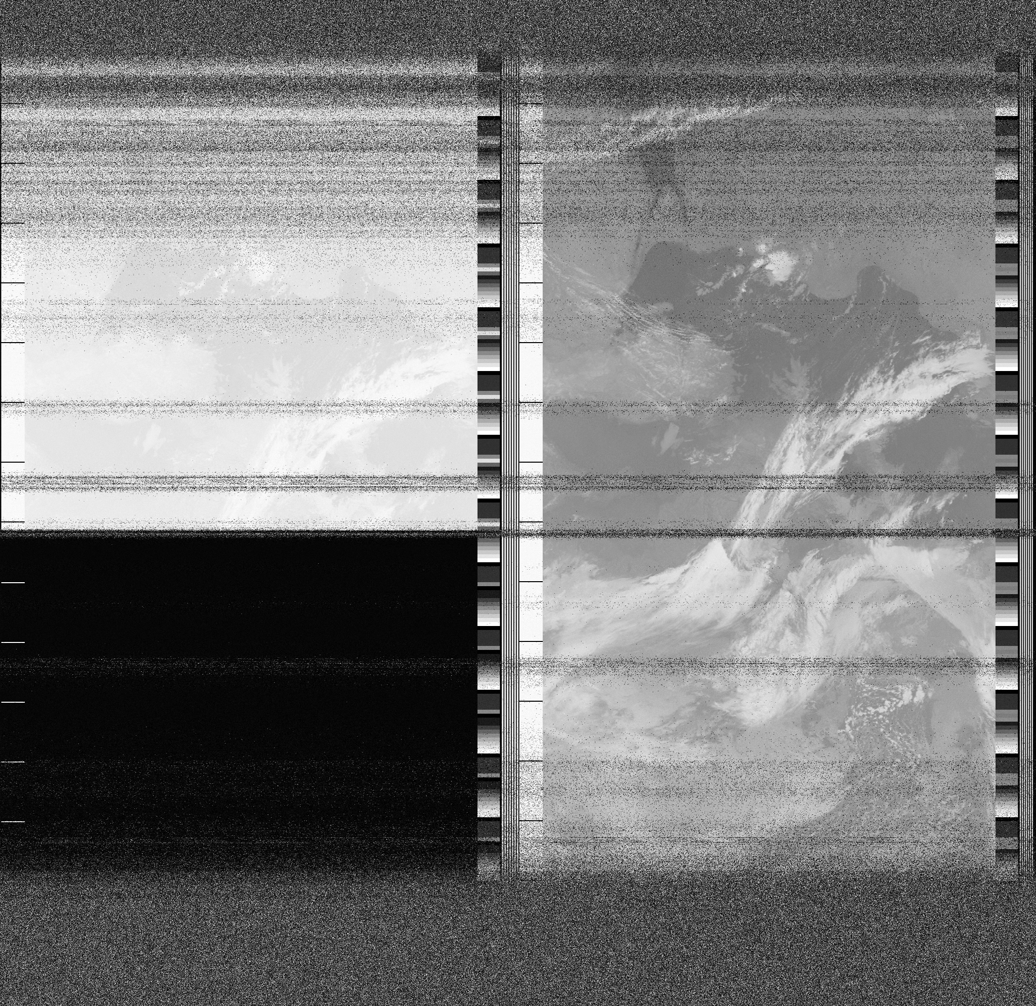 Pristine output with telemetry data withut cropping. Pristine images are
unenhanced, but normalised to produce images which represent,
as best as the software is able to, the original digital data. No attempt is made to temperature
normalise IR images. Disables gamma, sharpening, rotation, and other enhancements.