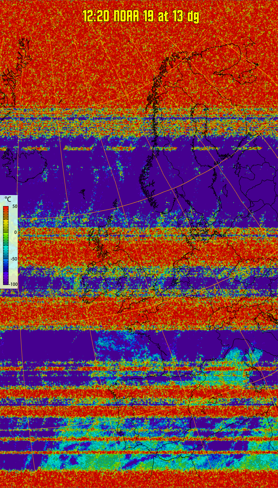 therm:
Produces a false colour image from NOAA APT images based on temperature.
Provides a good way of visualising cloud temperatures.