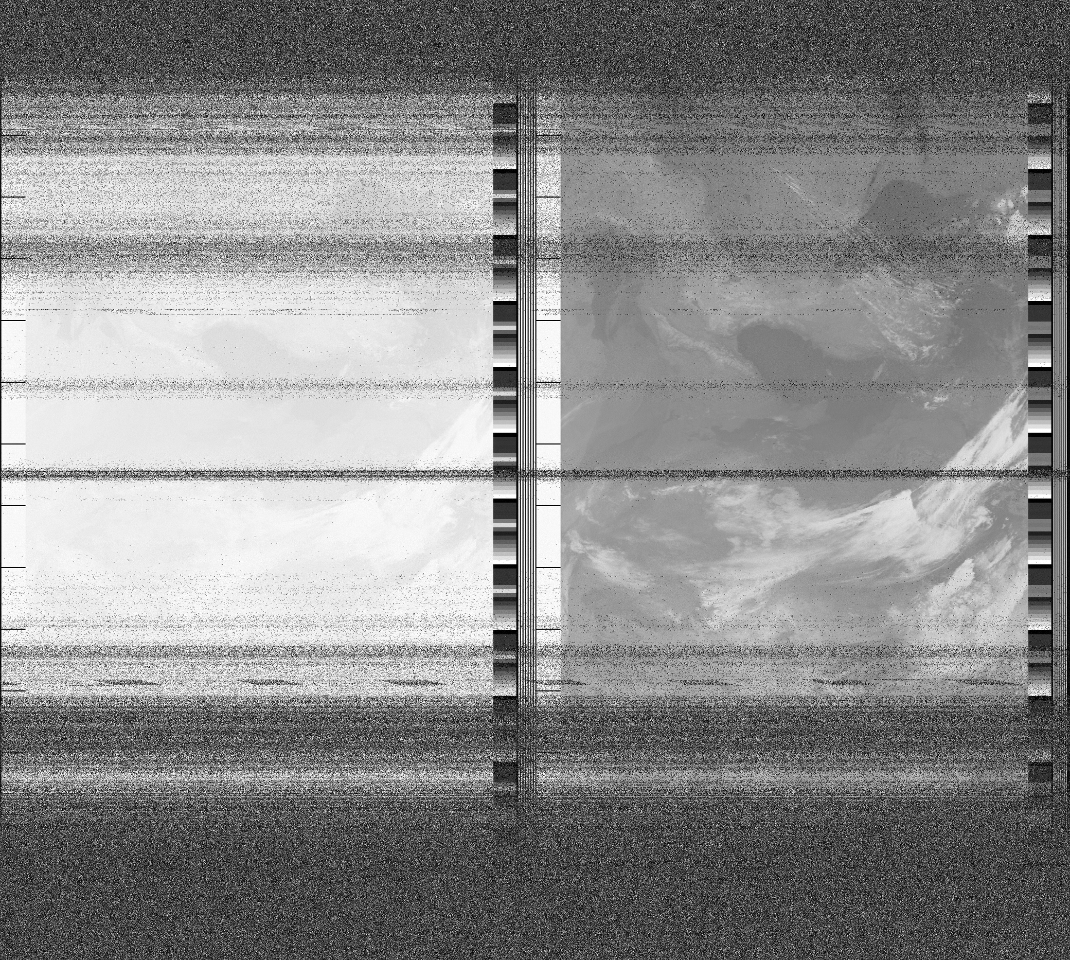 Pristine output with telemetry data withut cropping. Pristine images are
unenhanced, but normalised to produce images which represent,
as best as the software is able to, the original digital data. No attempt is made to temperature
normalise IR images. Disables gamma, sharpening, rotation, and other enhancements.