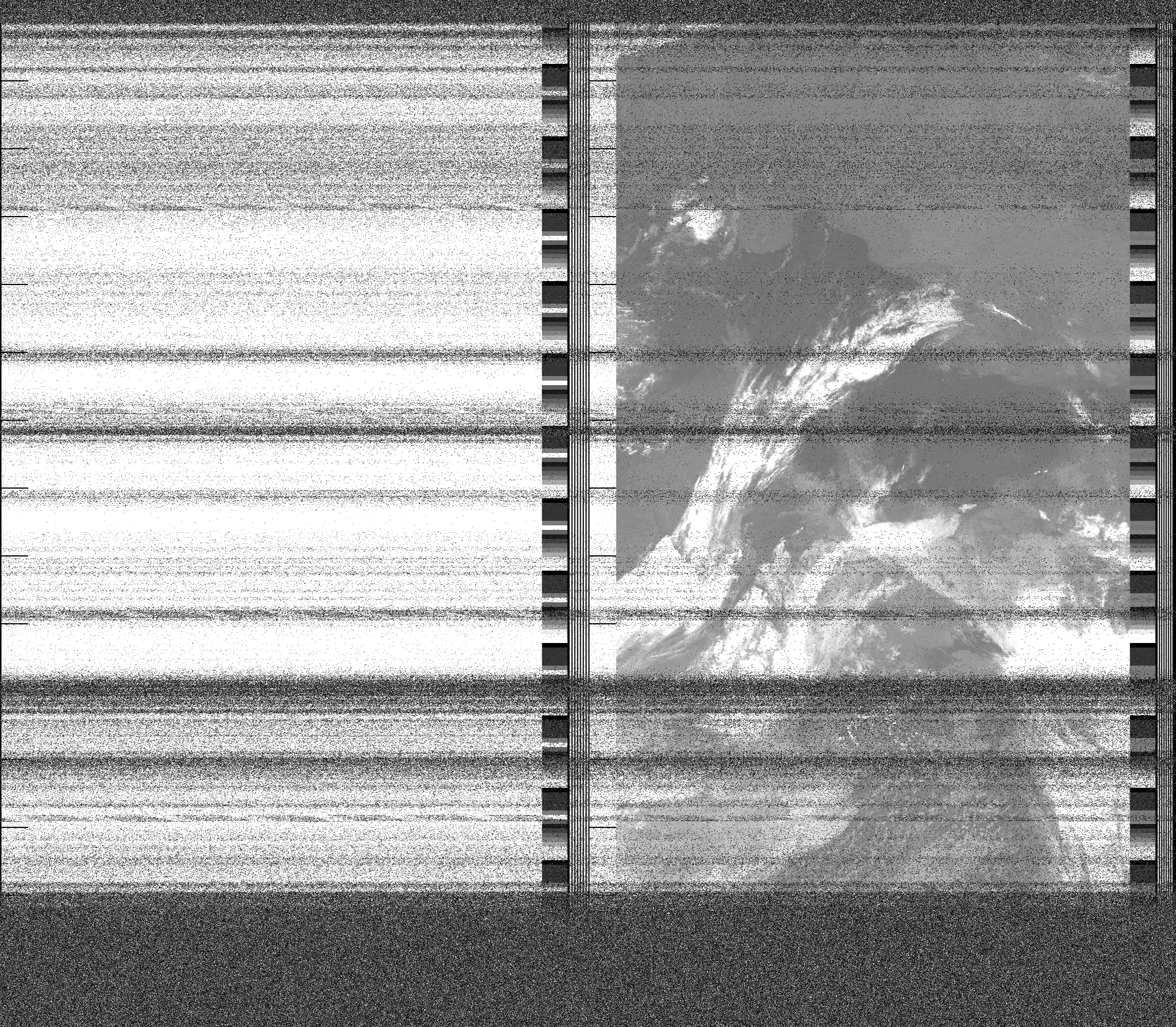 Pristine output with telemetry data withut cropping. Pristine images are
unenhanced, but normalised to produce images which represent,
as best as the software is able to, the original digital data. No attempt is made to temperature
normalise IR images. Disables gamma, sharpening, rotation, and other enhancements.