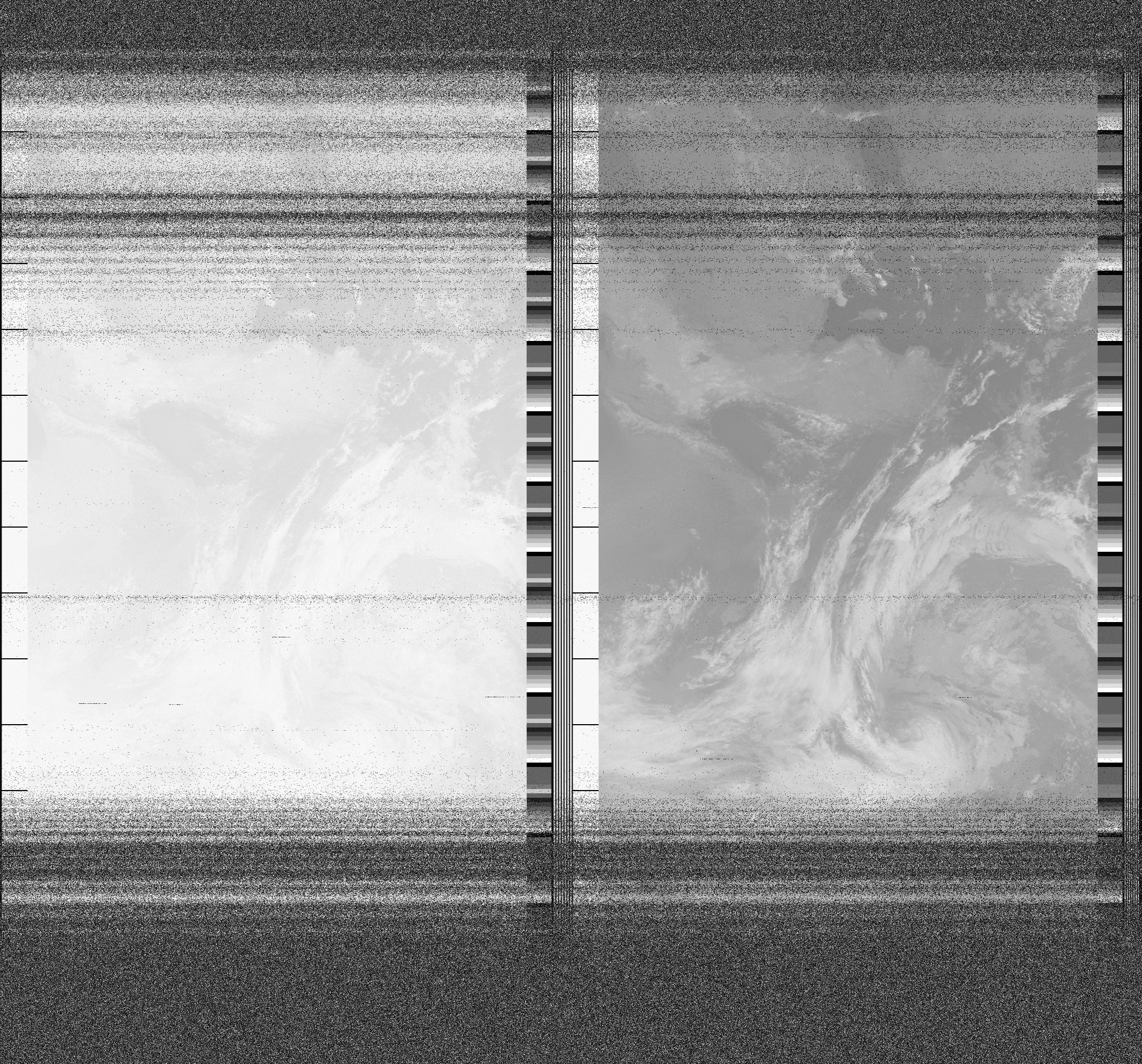 Pristine output with telemetry data withut cropping. Pristine images are
unenhanced, but normalised to produce images which represent,
as best as the software is able to, the original digital data. No attempt is made to temperature
normalise IR images. Disables gamma, sharpening, rotation, and other enhancements.