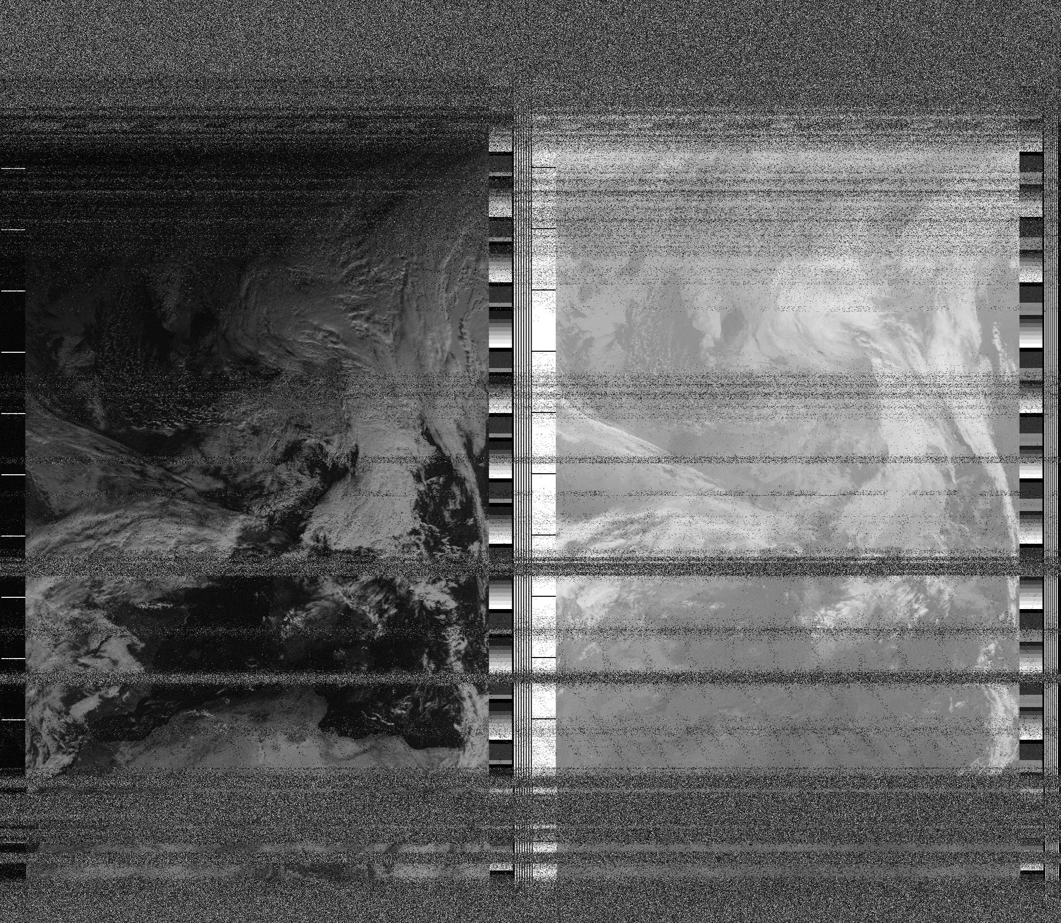 Pristine output with telemetry data withut cropping. Pristine images are
unenhanced, but normalised to produce images which represent,
as best as the software is able to, the original digital data. No attempt is made to temperature
normalise IR images. Disables gamma, sharpening, rotation, and other enhancements.