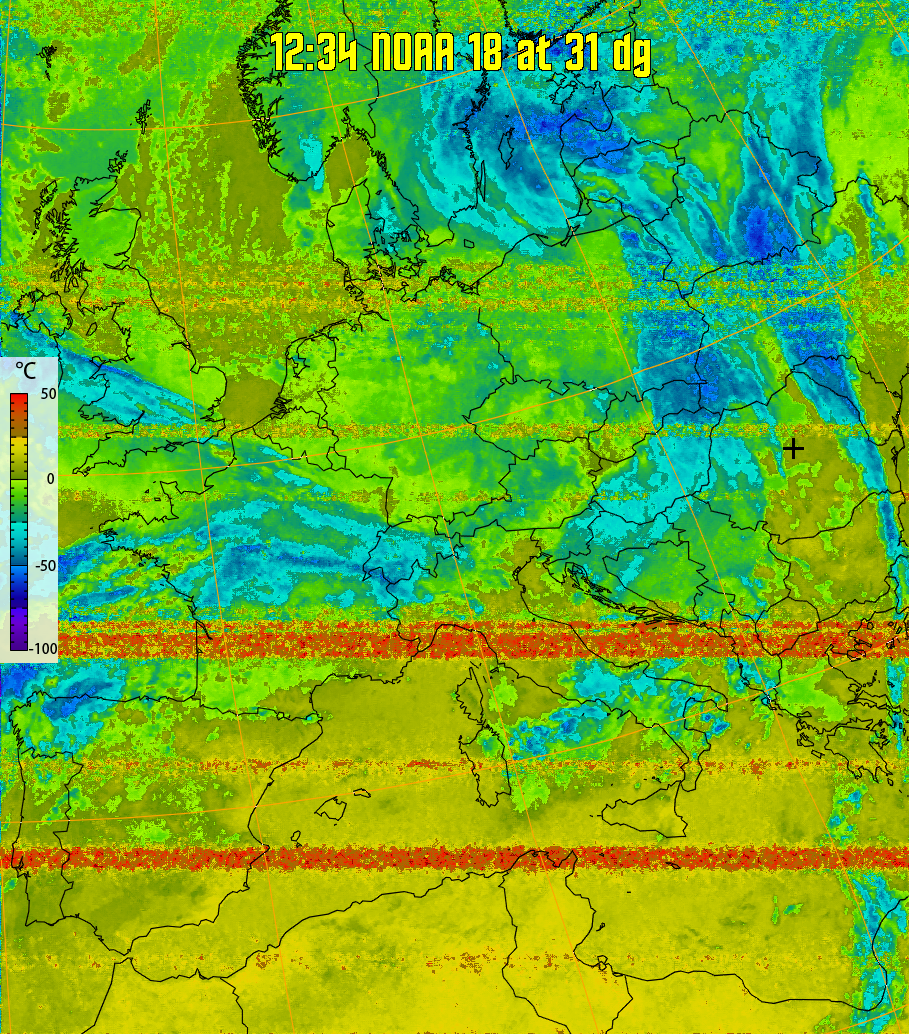 therm:
Produces a false colour image from NOAA APT images based on temperature.
Provides a good way of visualising cloud temperatures.