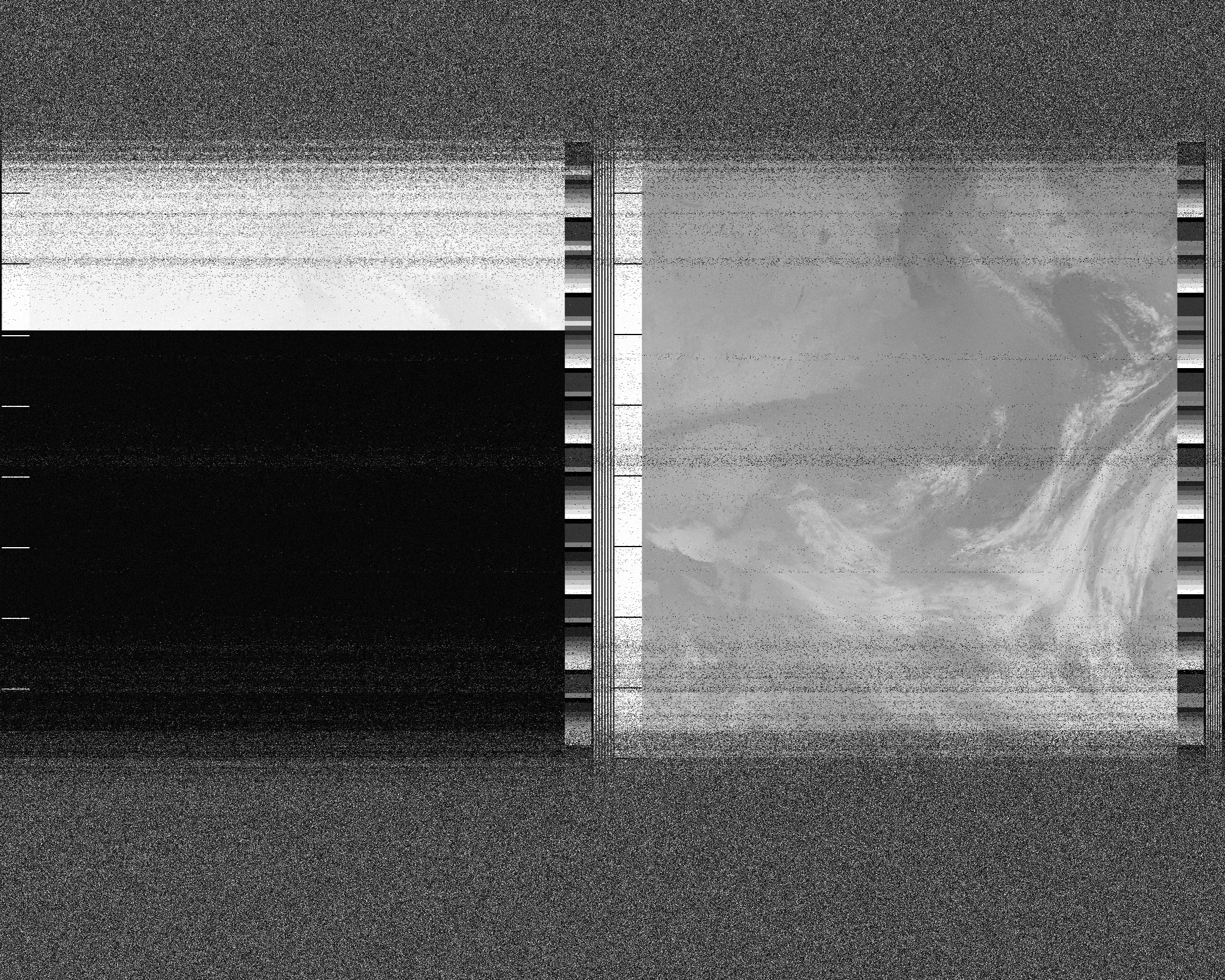 Pristine output with telemetry data withut cropping. Pristine images are
unenhanced, but normalised to produce images which represent,
as best as the software is able to, the original digital data. No attempt is made to temperature
normalise IR images. Disables gamma, sharpening, rotation, and other enhancements.