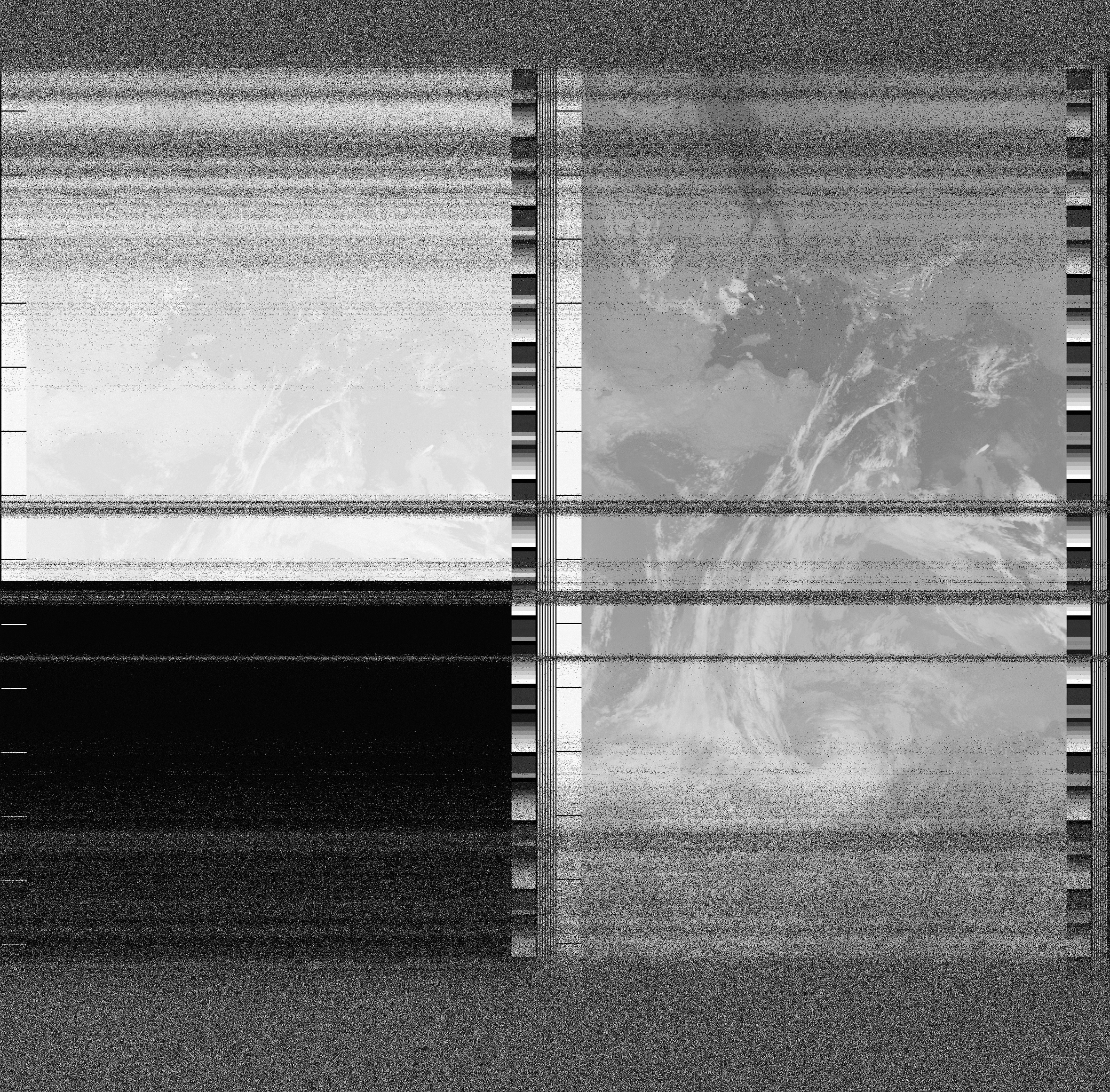 Pristine output with telemetry data withut cropping. Pristine images are
unenhanced, but normalised to produce images which represent,
as best as the software is able to, the original digital data. No attempt is made to temperature
normalise IR images. Disables gamma, sharpening, rotation, and other enhancements.