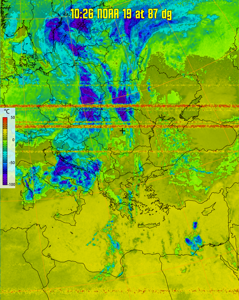 therm:
Produces a false colour image from NOAA APT images based on temperature.
Provides a good way of visualising cloud temperatures.