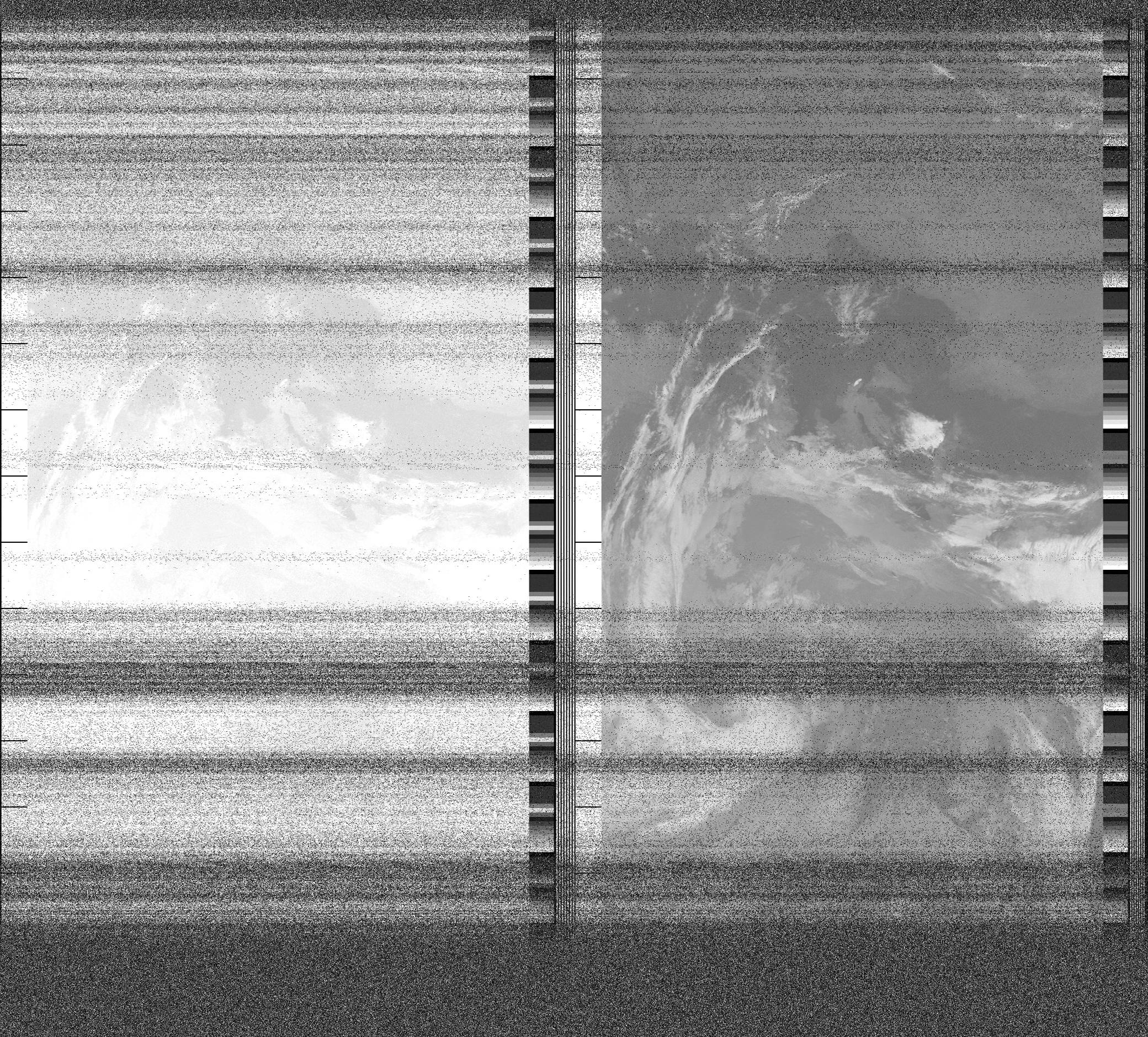 Pristine output with telemetry data withut cropping. Pristine images are
unenhanced, but normalised to produce images which represent,
as best as the software is able to, the original digital data. No attempt is made to temperature
normalise IR images. Disables gamma, sharpening, rotation, and other enhancements.