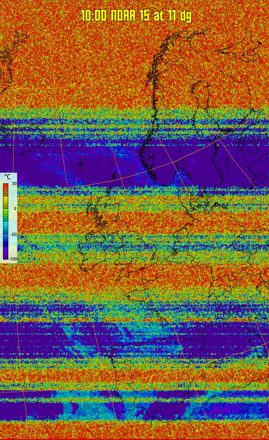 therm:
Produces a false colour image from NOAA APT images based on temperature.
Provides a good way of visualising cloud temperatures.