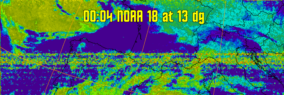 therm:
Produces a false colour image from NOAA APT images based on temperature.
Provides a good way of visualising cloud temperatures.