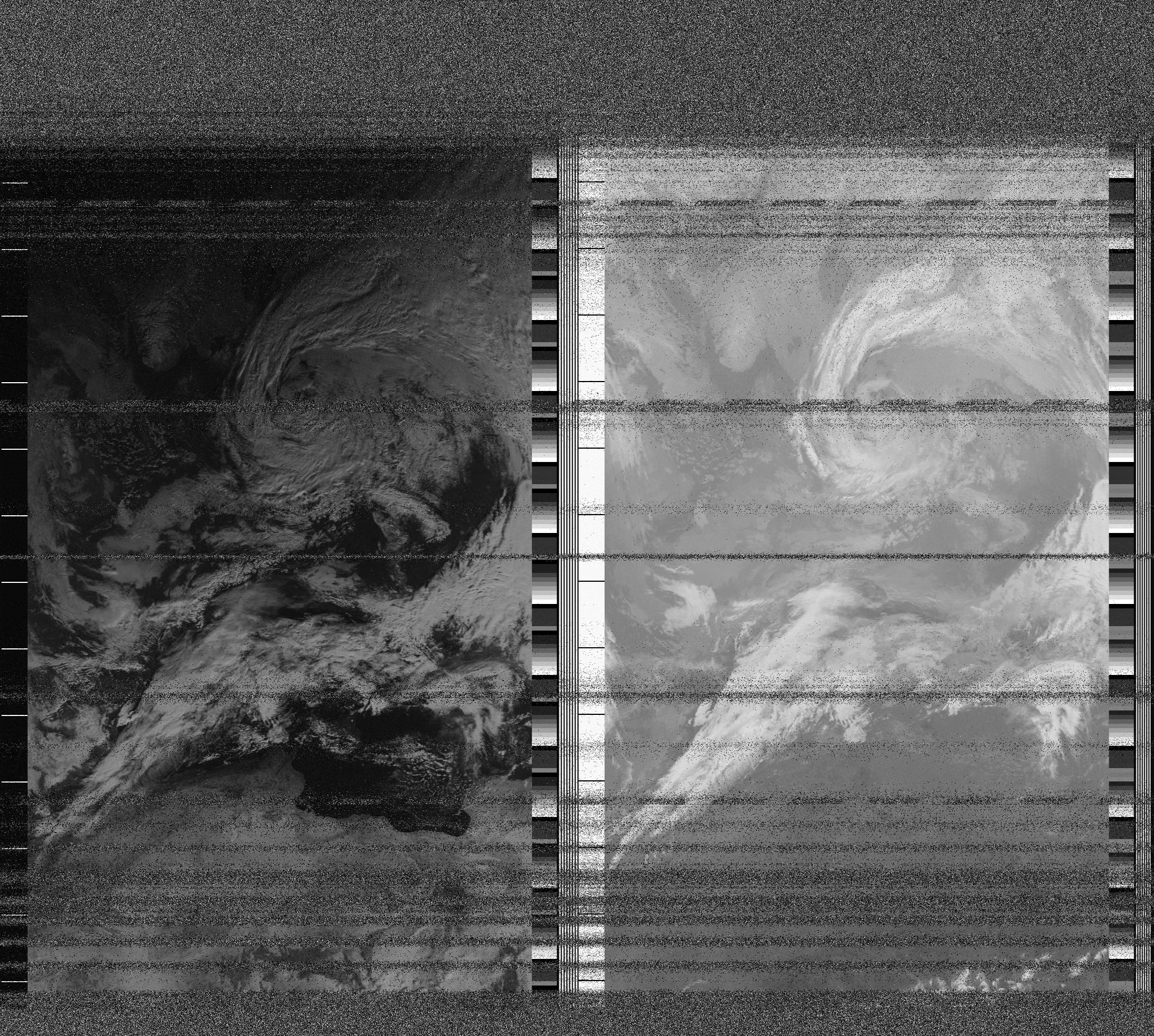 Pristine output with telemetry data withut cropping. Pristine images are
unenhanced, but normalised to produce images which represent,
as best as the software is able to, the original digital data. No attempt is made to temperature
normalise IR images. Disables gamma, sharpening, rotation, and other enhancements.