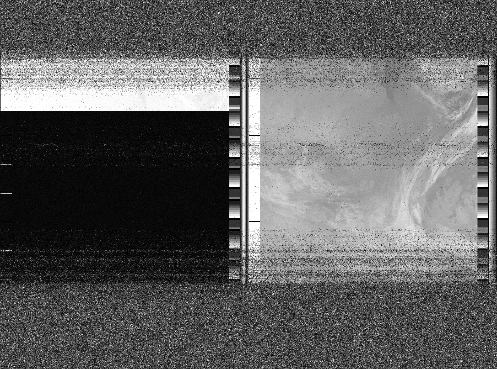 Pristine output with telemetry data withut cropping. Pristine images are
unenhanced, but normalised to produce images which represent,
as best as the software is able to, the original digital data. No attempt is made to temperature
normalise IR images. Disables gamma, sharpening, rotation, and other enhancements.