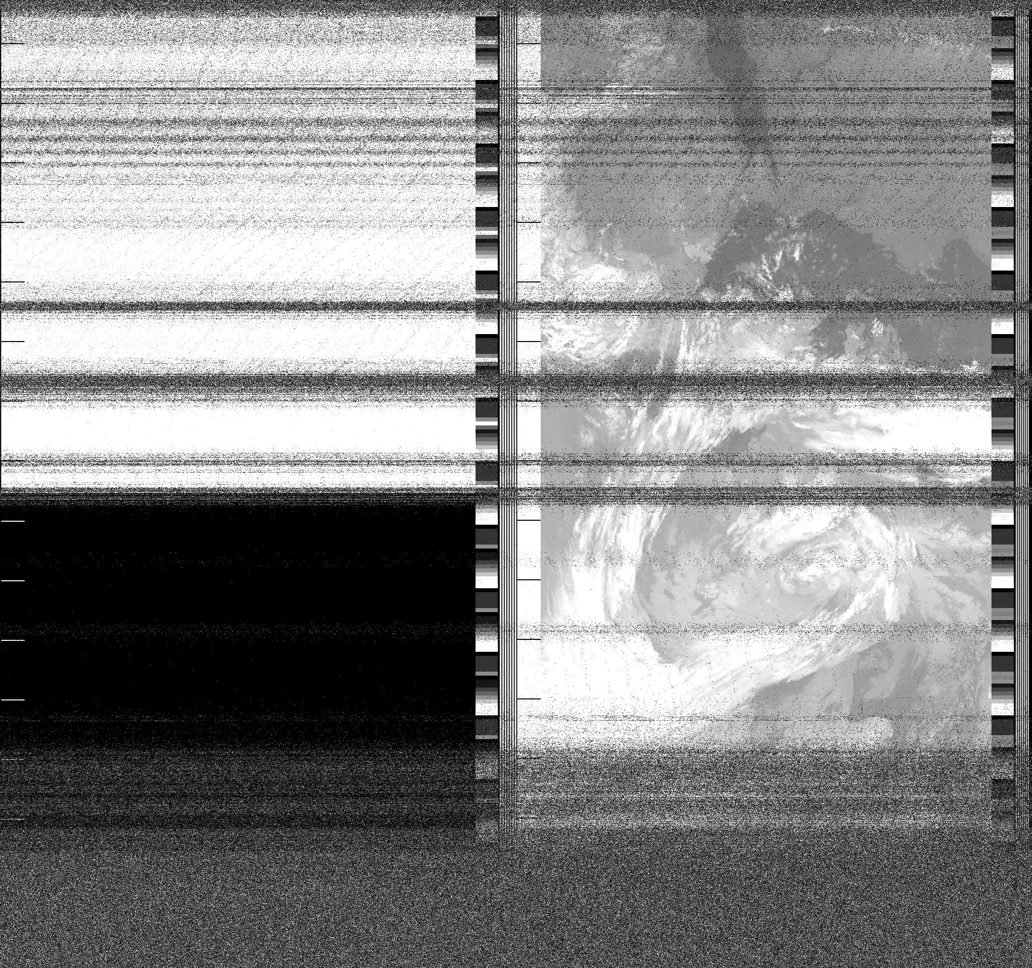 Pristine output with telemetry data withut cropping. Pristine images are
unenhanced, but normalised to produce images which represent,
as best as the software is able to, the original digital data. No attempt is made to temperature
normalise IR images. Disables gamma, sharpening, rotation, and other enhancements.