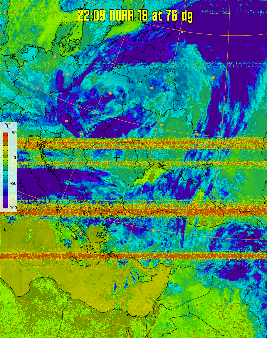 therm:
Produces a false colour image from NOAA APT images based on temperature.
Provides a good way of visualising cloud temperatures.