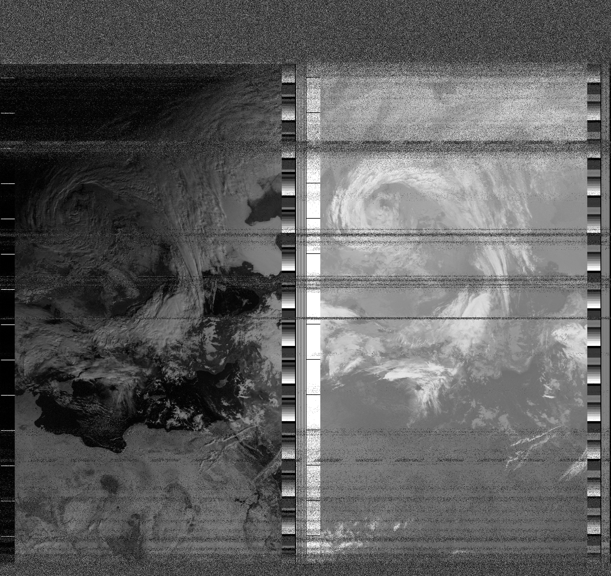 Pristine output with telemetry data withut cropping. Pristine images are
unenhanced, but normalised to produce images which represent,
as best as the software is able to, the original digital data. No attempt is made to temperature
normalise IR images. Disables gamma, sharpening, rotation, and other enhancements.