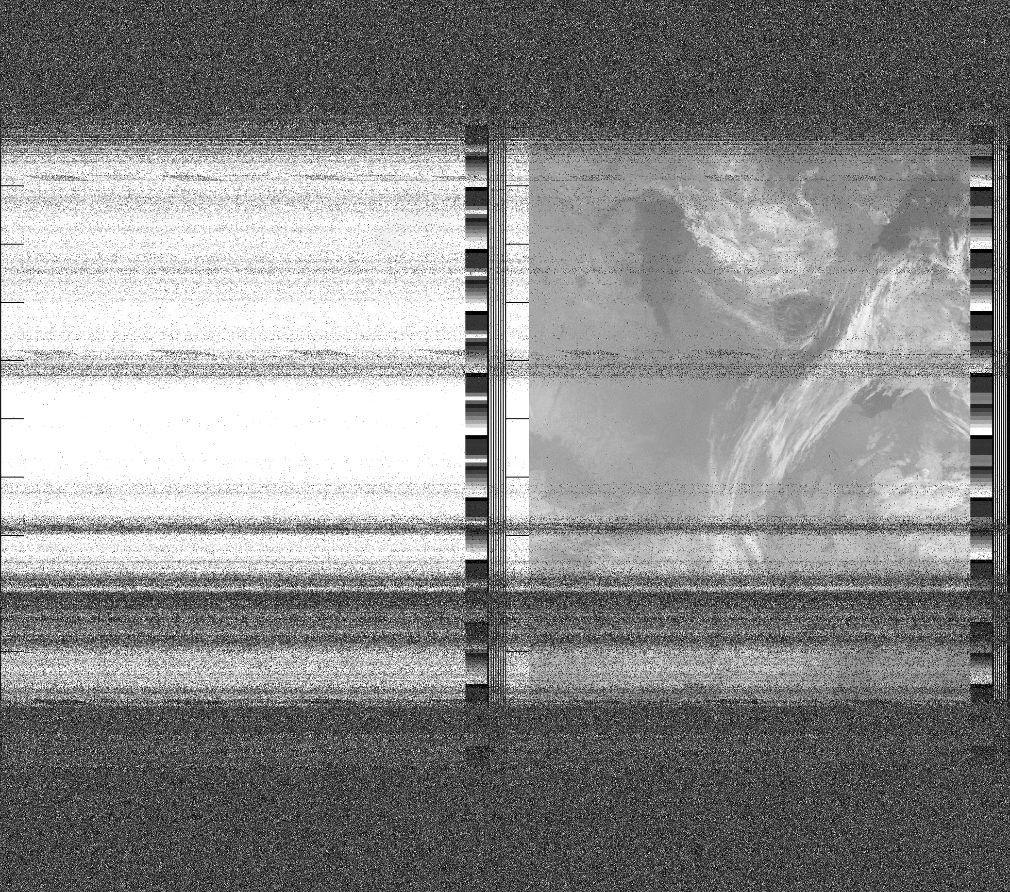 Pristine output with telemetry data withut cropping. Pristine images are
unenhanced, but normalised to produce images which represent,
as best as the software is able to, the original digital data. No attempt is made to temperature
normalise IR images. Disables gamma, sharpening, rotation, and other enhancements.