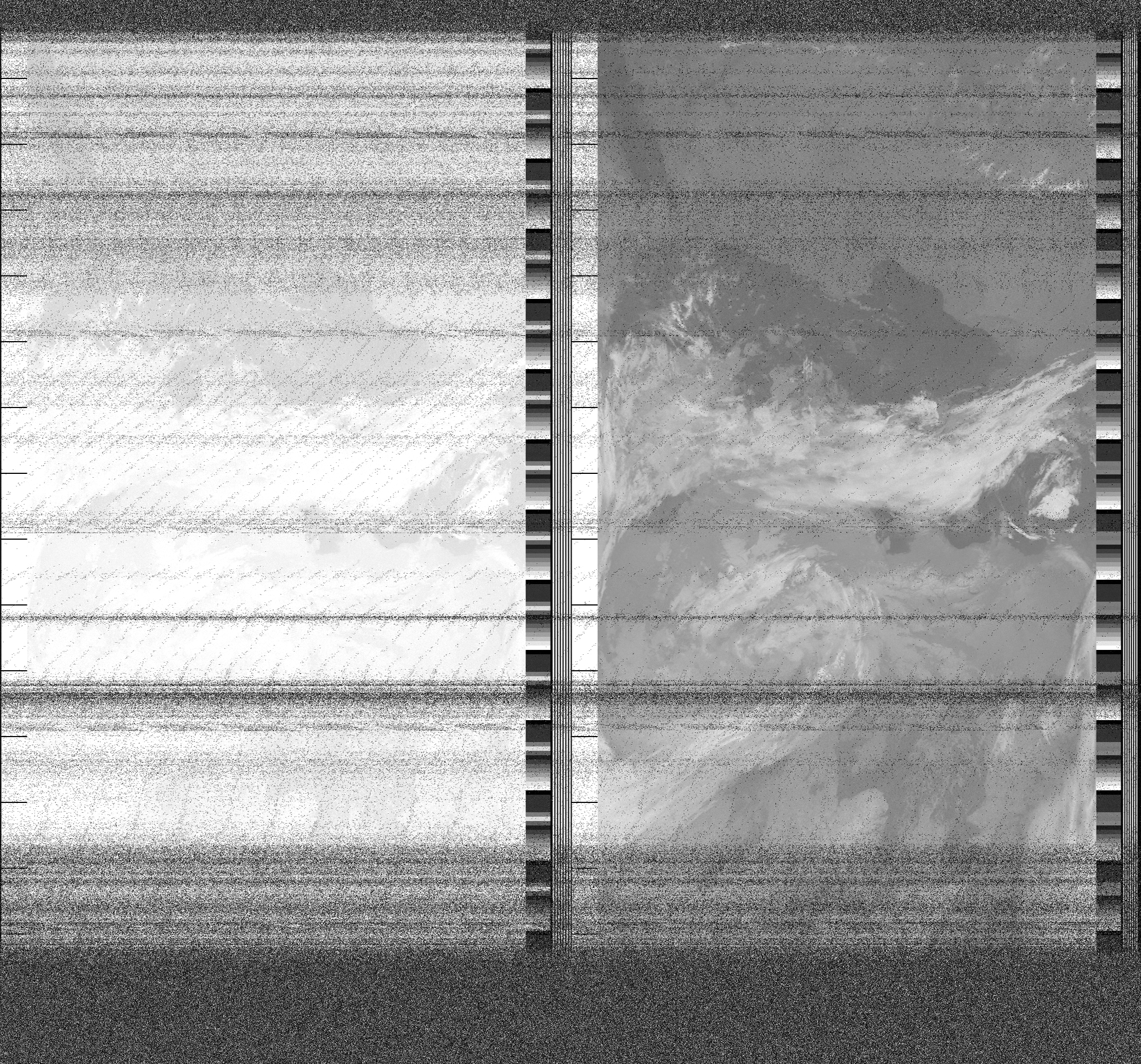 Pristine output with telemetry data withut cropping. Pristine images are
unenhanced, but normalised to produce images which represent,
as best as the software is able to, the original digital data. No attempt is made to temperature
normalise IR images. Disables gamma, sharpening, rotation, and other enhancements.