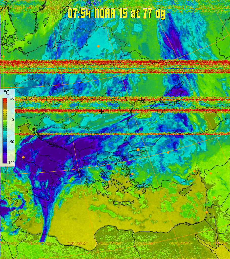 therm:
Produces a false colour image from NOAA APT images based on temperature.
Provides a good way of visualising cloud temperatures.