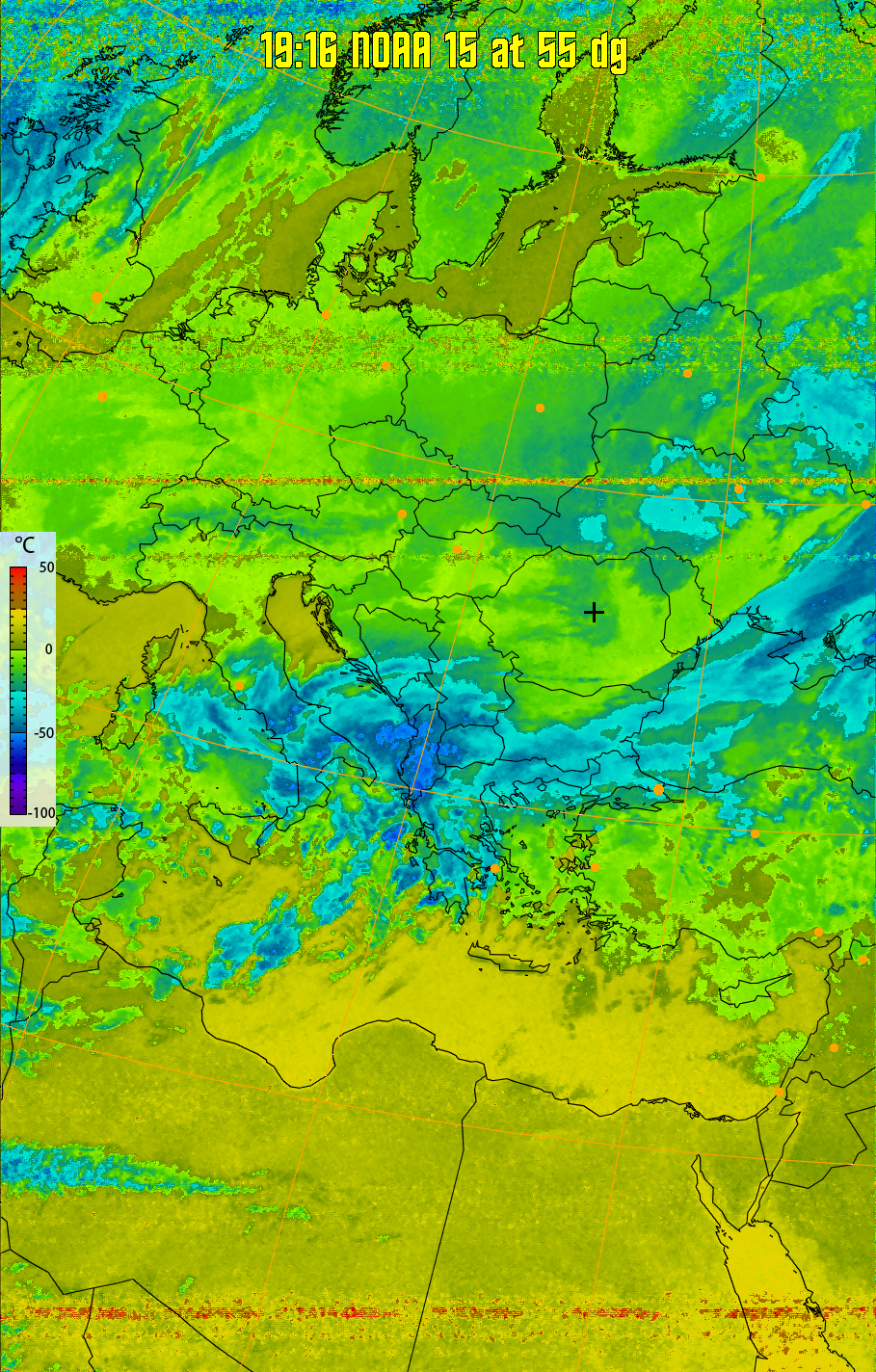 therm:
Produces a false colour image from NOAA APT images based on temperature.
Provides a good way of visualising cloud temperatures.