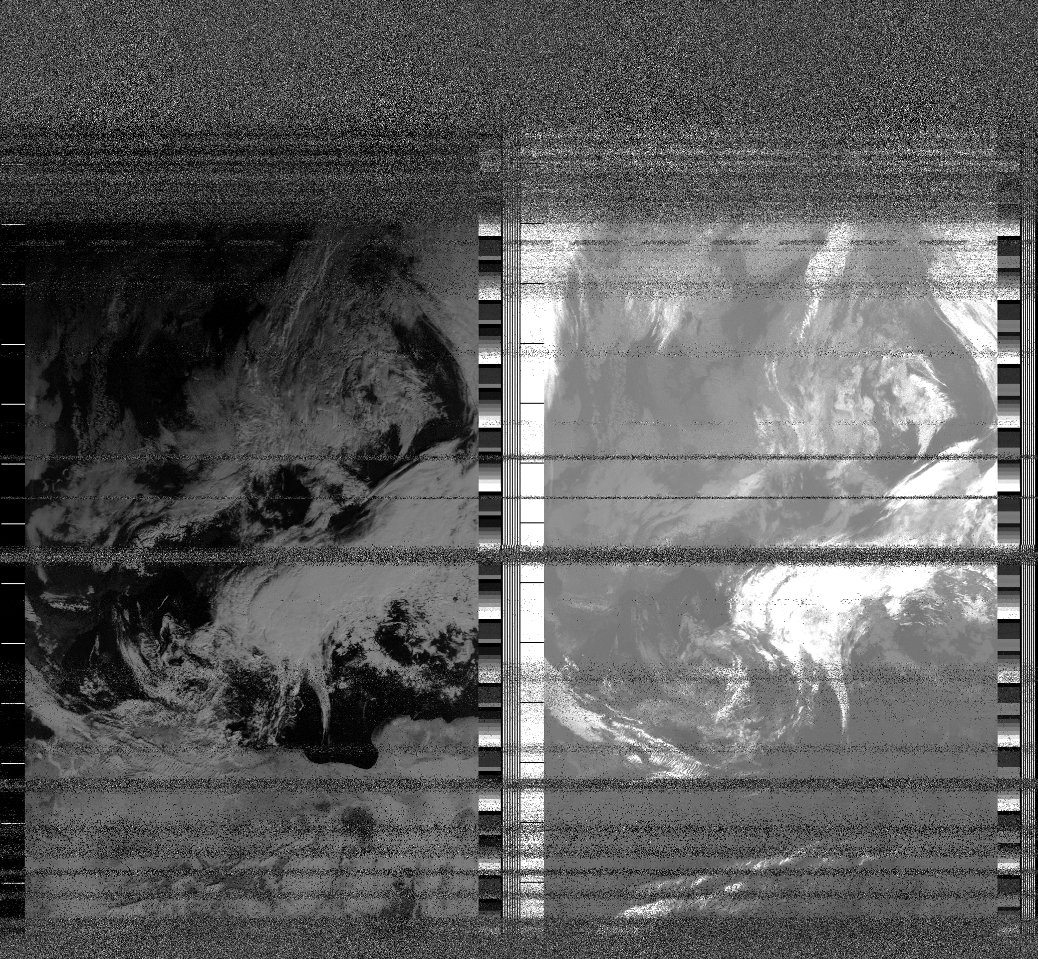 Pristine output with telemetry data withut cropping. Pristine images are
unenhanced, but normalised to produce images which represent,
as best as the software is able to, the original digital data. No attempt is made to temperature
normalise IR images. Disables gamma, sharpening, rotation, and other enhancements.