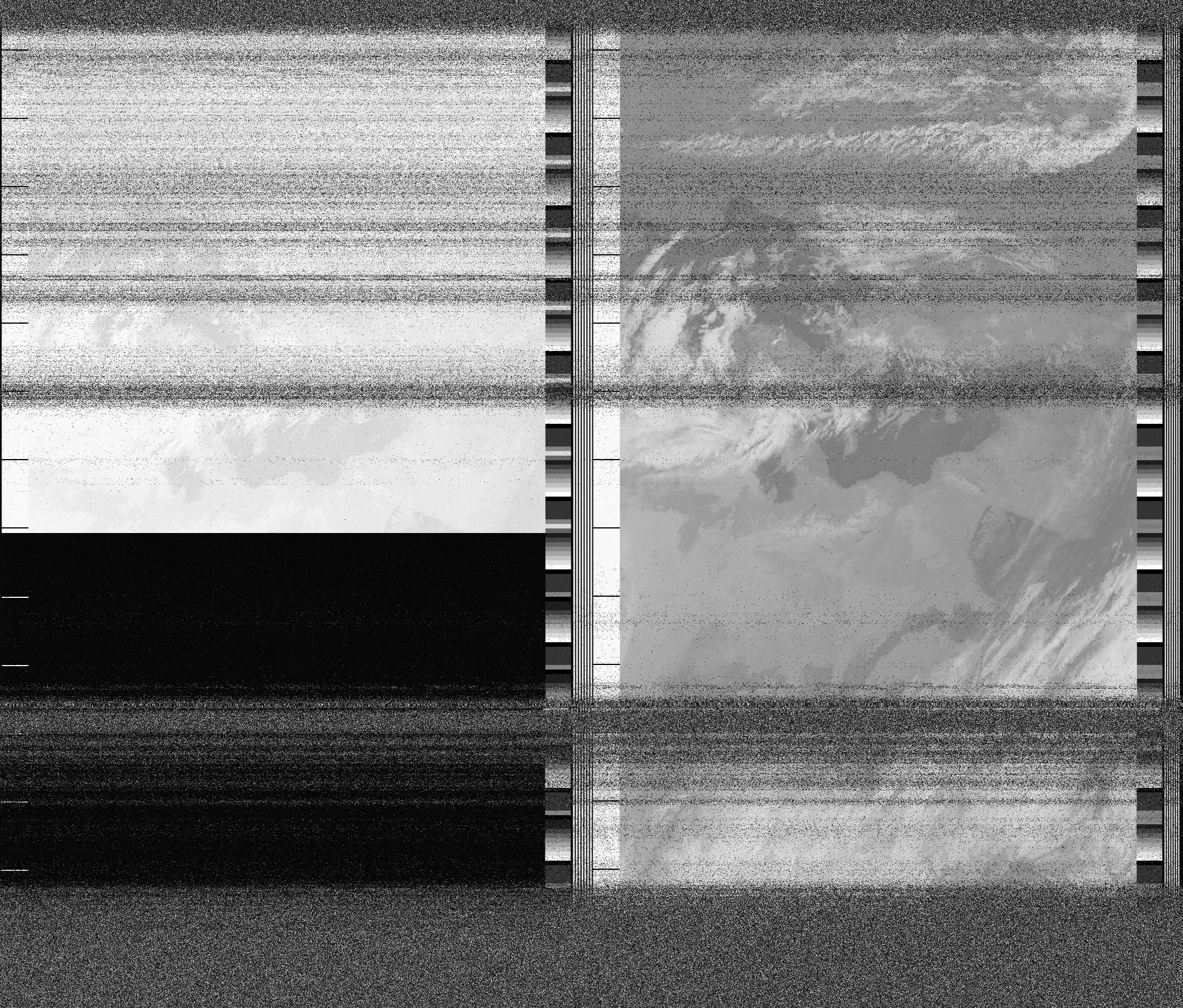 Pristine output with telemetry data withut cropping. Pristine images are
unenhanced, but normalised to produce images which represent,
as best as the software is able to, the original digital data. No attempt is made to temperature
normalise IR images. Disables gamma, sharpening, rotation, and other enhancements.