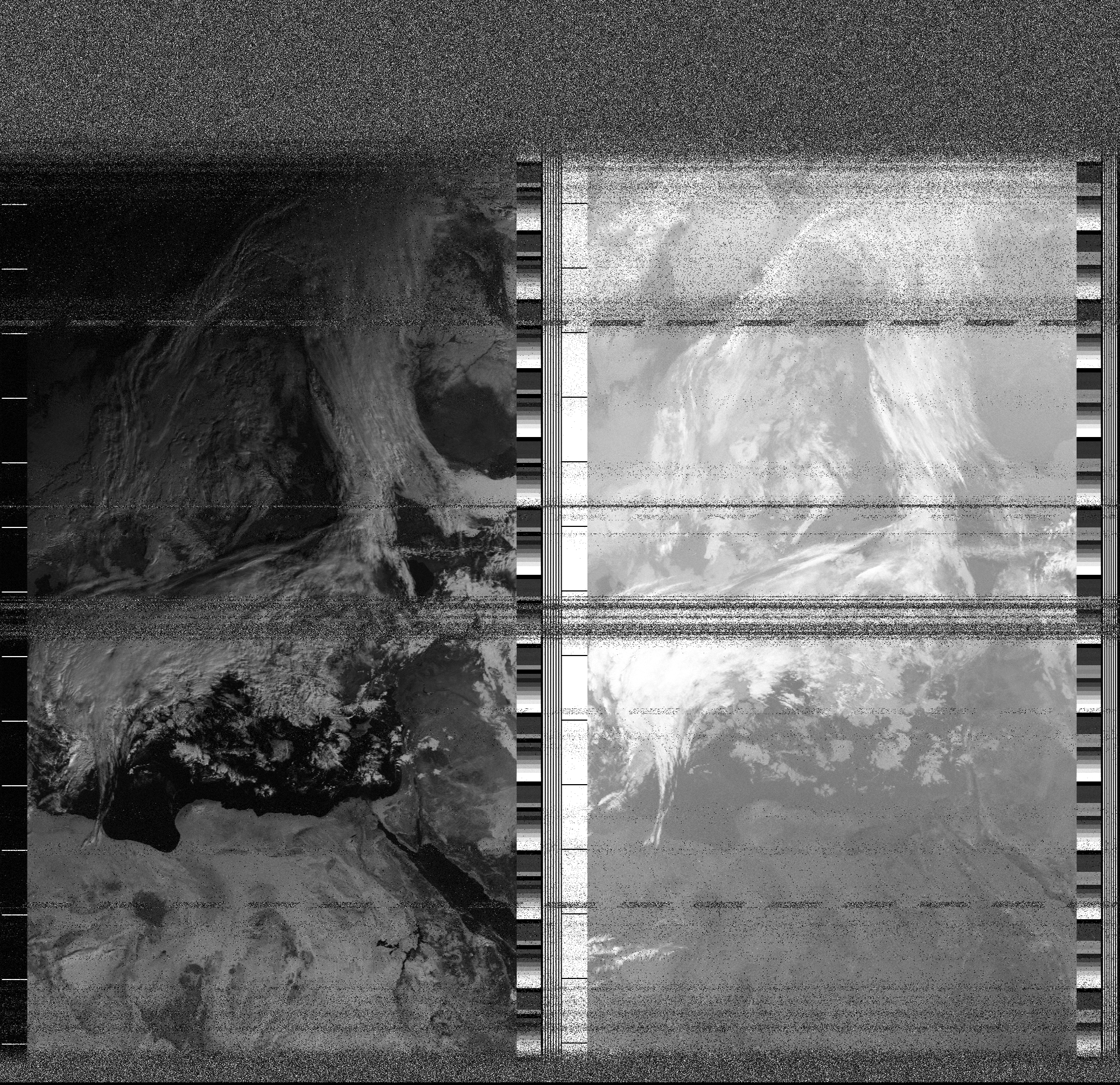 Pristine output with telemetry data withut cropping. Pristine images are
unenhanced, but normalised to produce images which represent,
as best as the software is able to, the original digital data. No attempt is made to temperature
normalise IR images. Disables gamma, sharpening, rotation, and other enhancements.