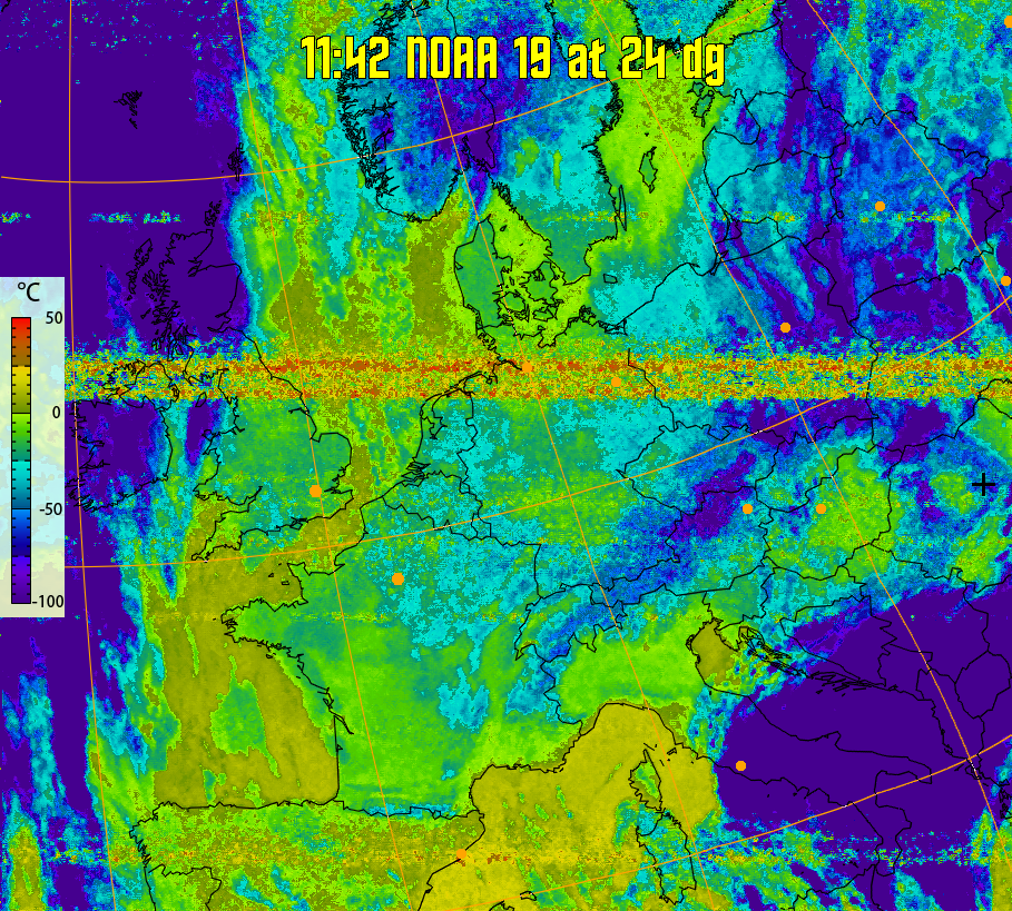 therm:
Produces a false colour image from NOAA APT images based on temperature.
Provides a good way of visualising cloud temperatures.