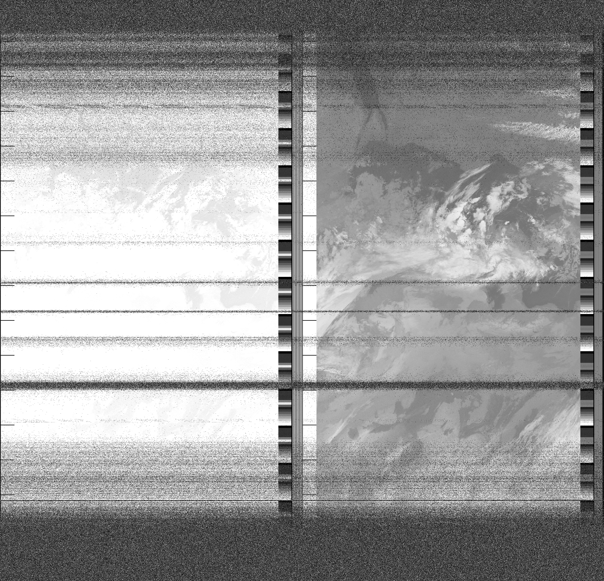 Pristine output with telemetry data withut cropping. Pristine images are
unenhanced, but normalised to produce images which represent,
as best as the software is able to, the original digital data. No attempt is made to temperature
normalise IR images. Disables gamma, sharpening, rotation, and other enhancements.