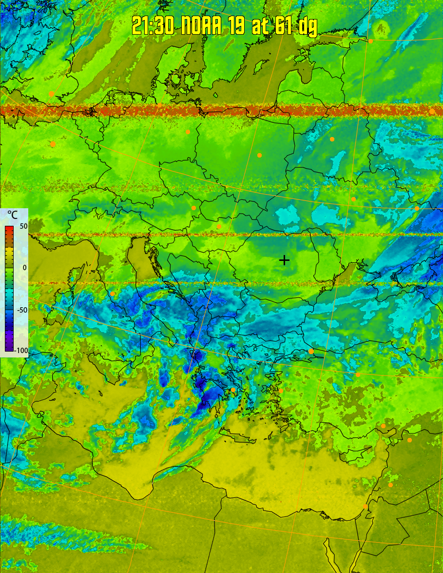 therm:
Produces a false colour image from NOAA APT images based on temperature.
Provides a good way of visualising cloud temperatures.