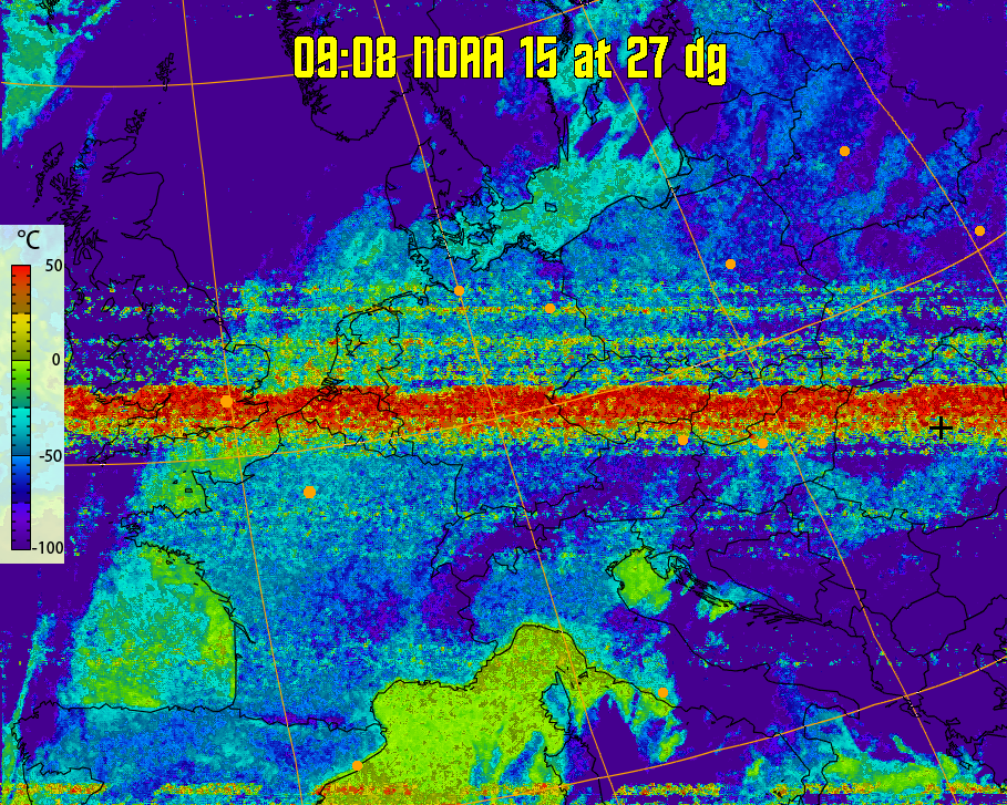 therm:
Produces a false colour image from NOAA APT images based on temperature.
Provides a good way of visualising cloud temperatures.