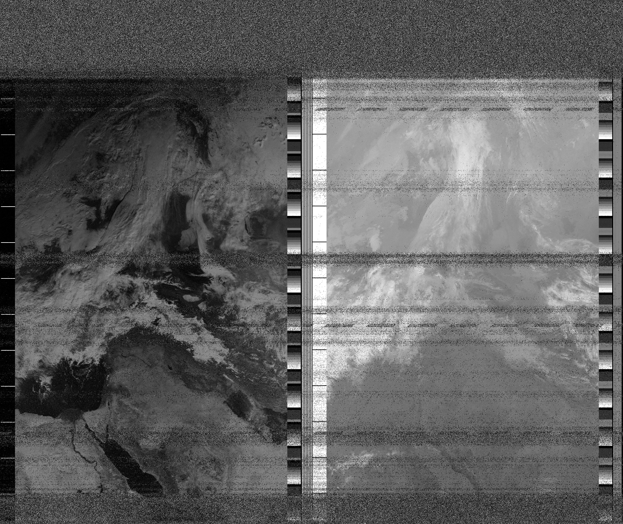 Pristine output with telemetry data withut cropping. Pristine images are
unenhanced, but normalised to produce images which represent,
as best as the software is able to, the original digital data. No attempt is made to temperature
normalise IR images. Disables gamma, sharpening, rotation, and other enhancements.