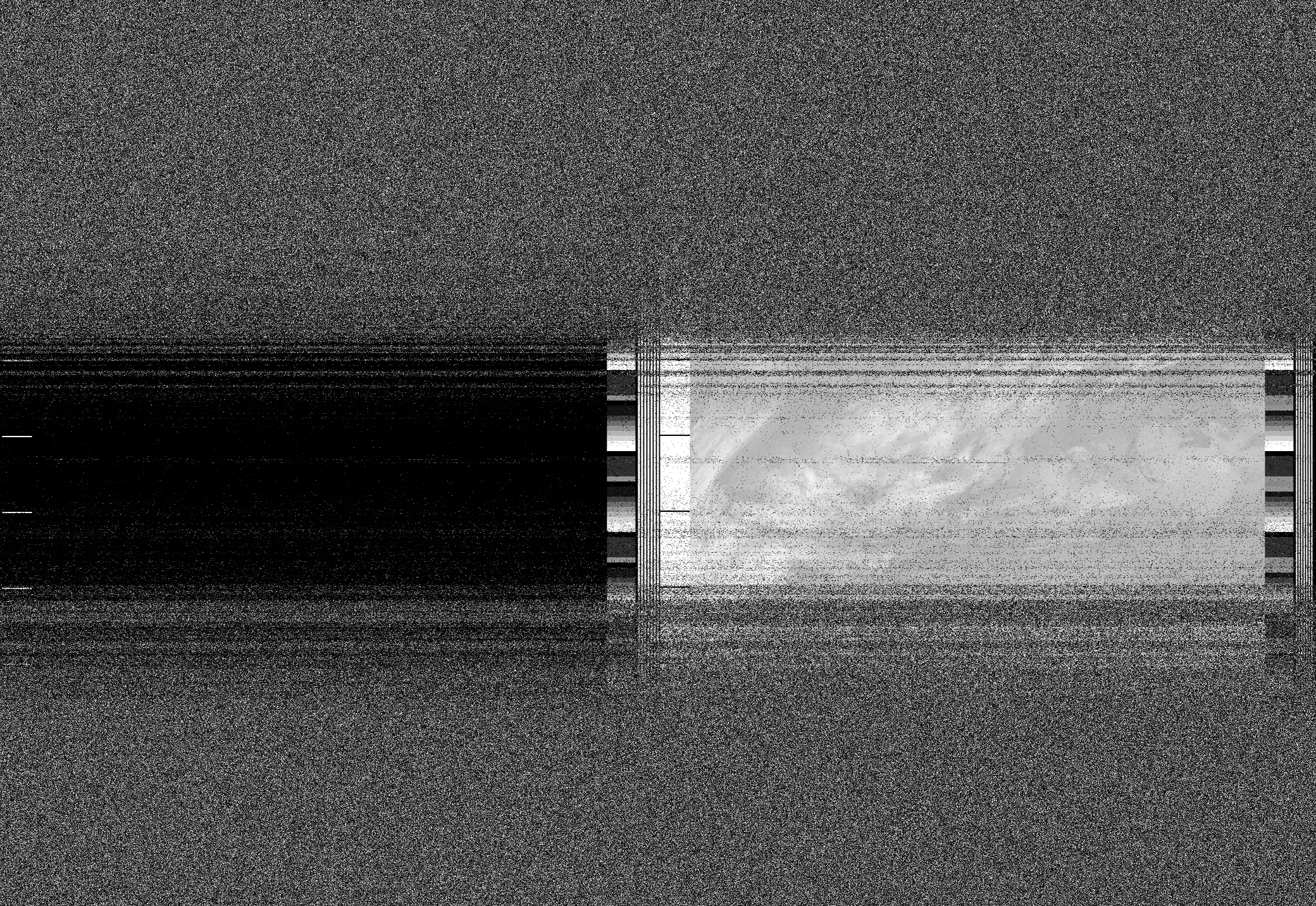 Pristine output with telemetry data withut cropping. Pristine images are
unenhanced, but normalised to produce images which represent,
as best as the software is able to, the original digital data. No attempt is made to temperature
normalise IR images. Disables gamma, sharpening, rotation, and other enhancements.