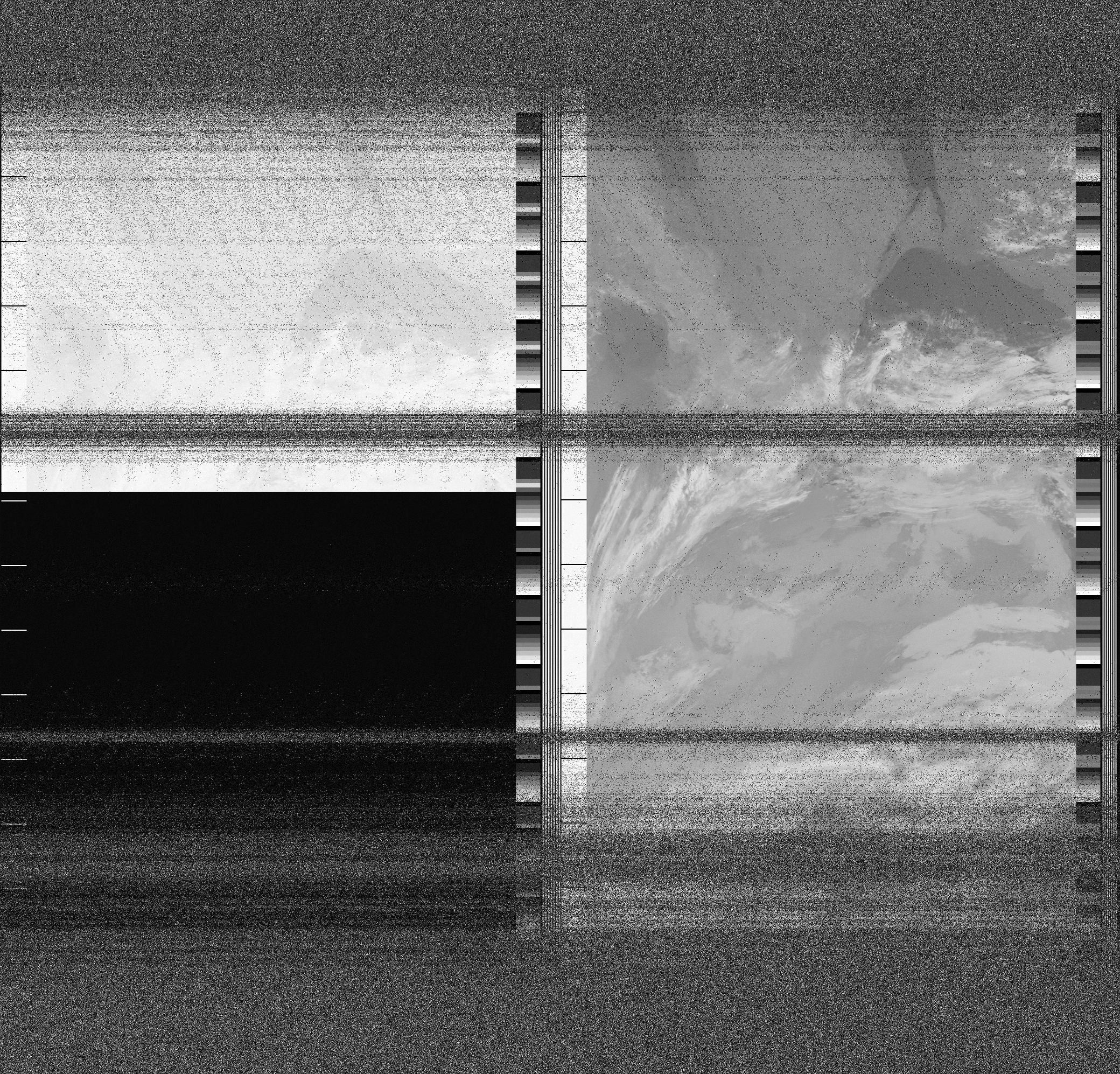 Pristine output with telemetry data withut cropping. Pristine images are
unenhanced, but normalised to produce images which represent,
as best as the software is able to, the original digital data. No attempt is made to temperature
normalise IR images. Disables gamma, sharpening, rotation, and other enhancements.