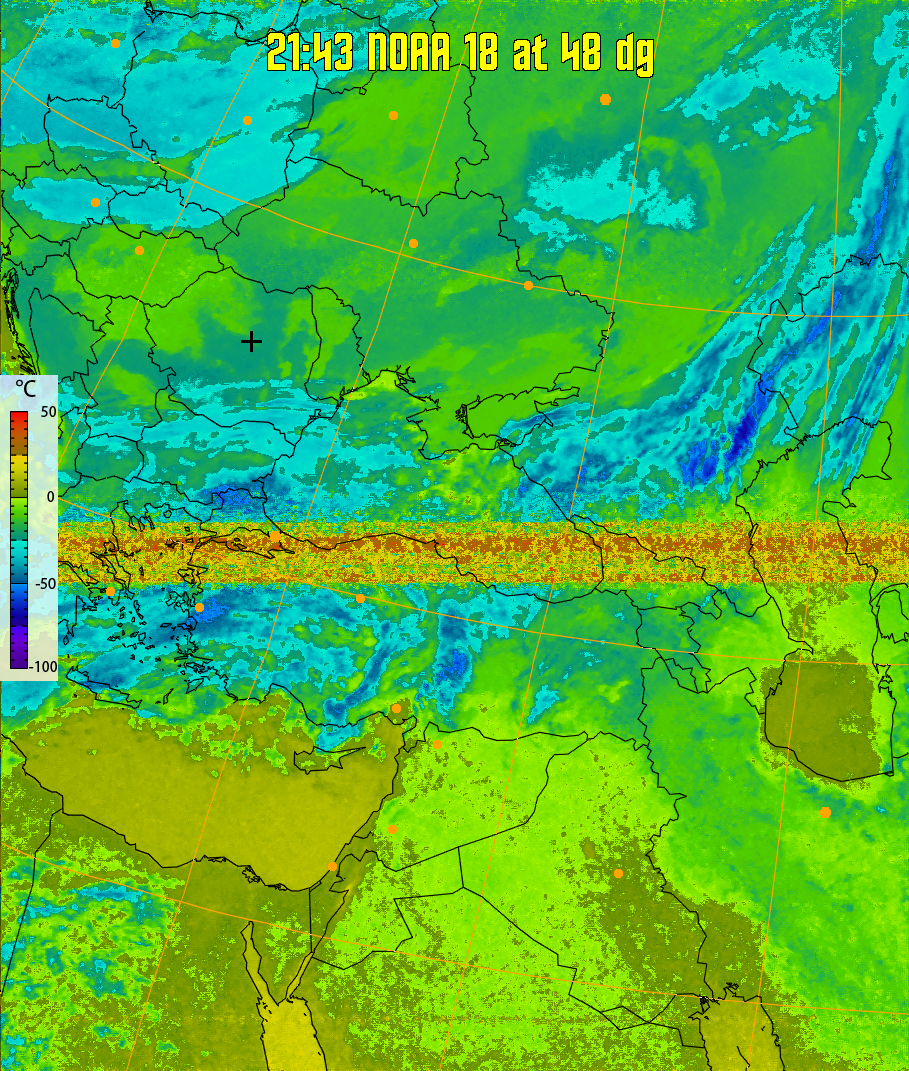 therm:
Produces a false colour image from NOAA APT images based on temperature.
Provides a good way of visualising cloud temperatures.