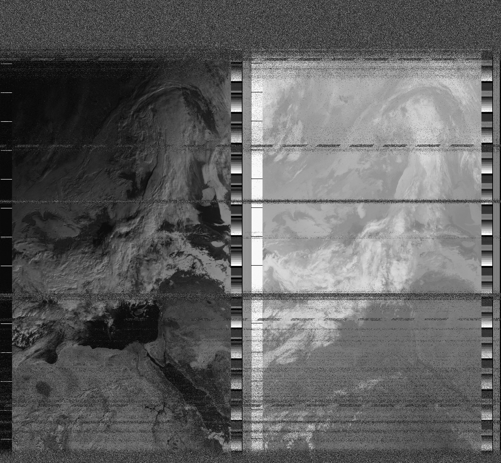 Pristine output with telemetry data withut cropping. Pristine images are
unenhanced, but normalised to produce images which represent,
as best as the software is able to, the original digital data. No attempt is made to temperature
normalise IR images. Disables gamma, sharpening, rotation, and other enhancements.