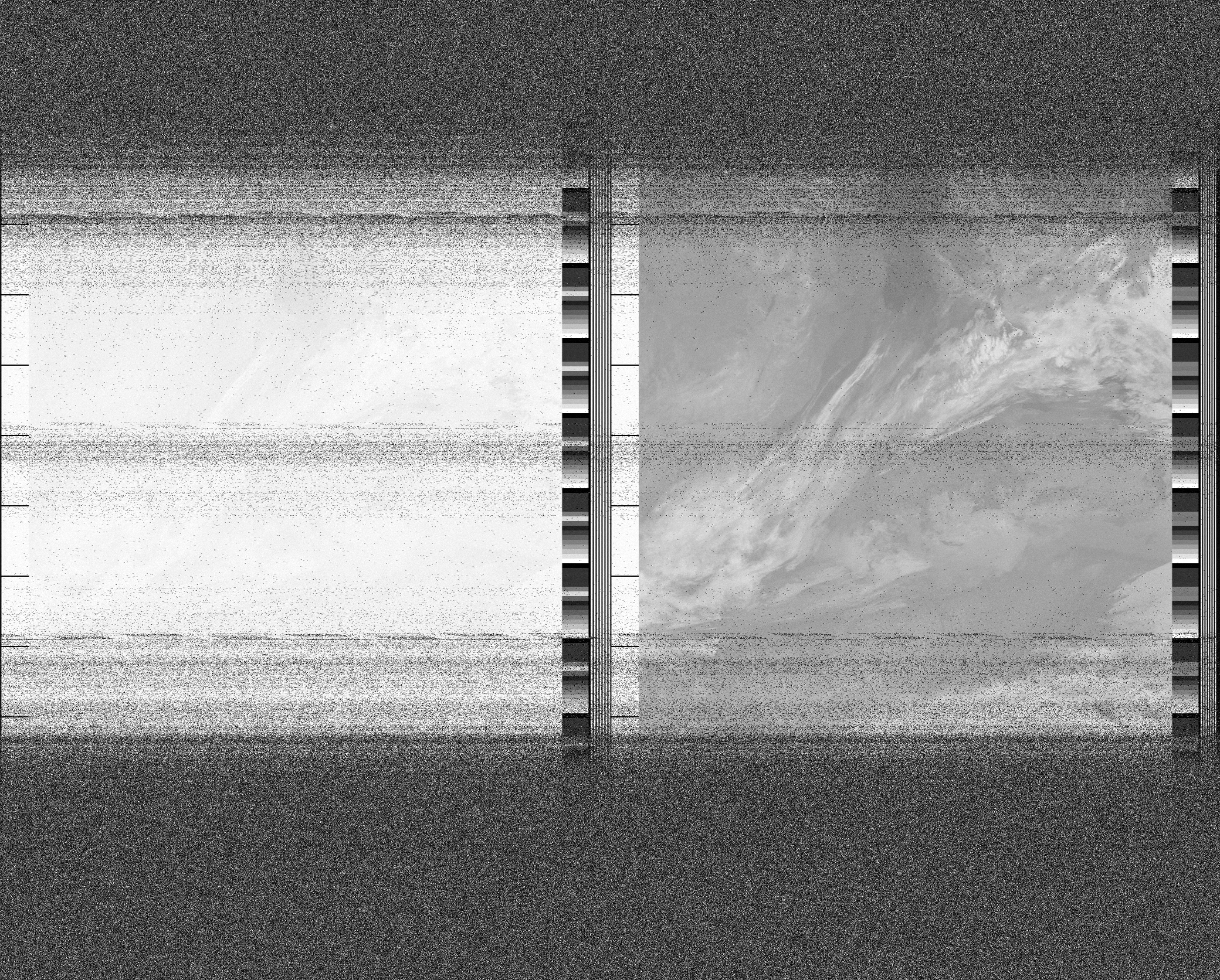 Pristine output with telemetry data withut cropping. Pristine images are
unenhanced, but normalised to produce images which represent,
as best as the software is able to, the original digital data. No attempt is made to temperature
normalise IR images. Disables gamma, sharpening, rotation, and other enhancements.