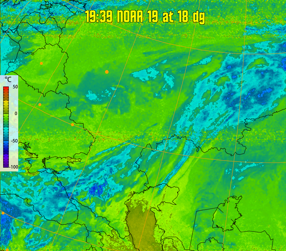 therm:
Produces a false colour image from NOAA APT images based on temperature.
Provides a good way of visualising cloud temperatures.