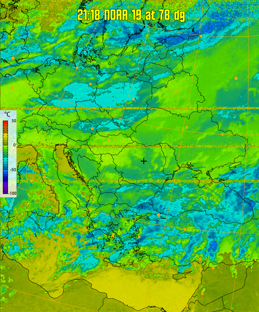 therm:
Produces a false colour image from NOAA APT images based on temperature.
Provides a good way of visualising cloud temperatures.