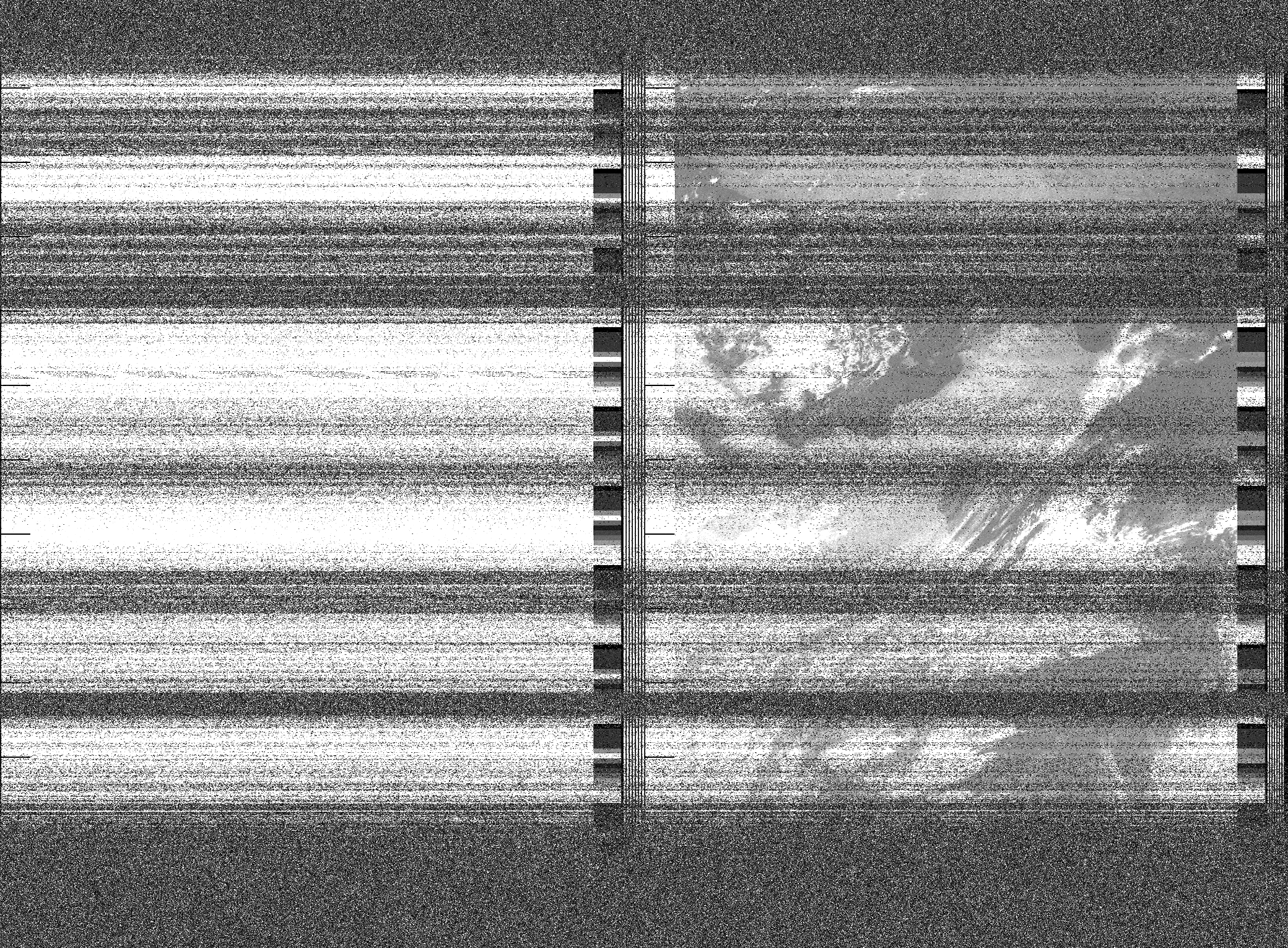 Pristine output with telemetry data withut cropping. Pristine images are
unenhanced, but normalised to produce images which represent,
as best as the software is able to, the original digital data. No attempt is made to temperature
normalise IR images. Disables gamma, sharpening, rotation, and other enhancements.