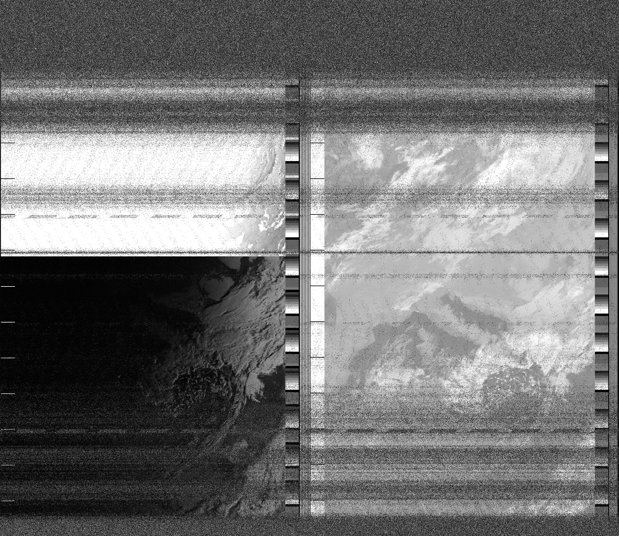 Pristine output with telemetry data withut cropping. Pristine images are
unenhanced, but normalised to produce images which represent,
as best as the software is able to, the original digital data. No attempt is made to temperature
normalise IR images. Disables gamma, sharpening, rotation, and other enhancements.